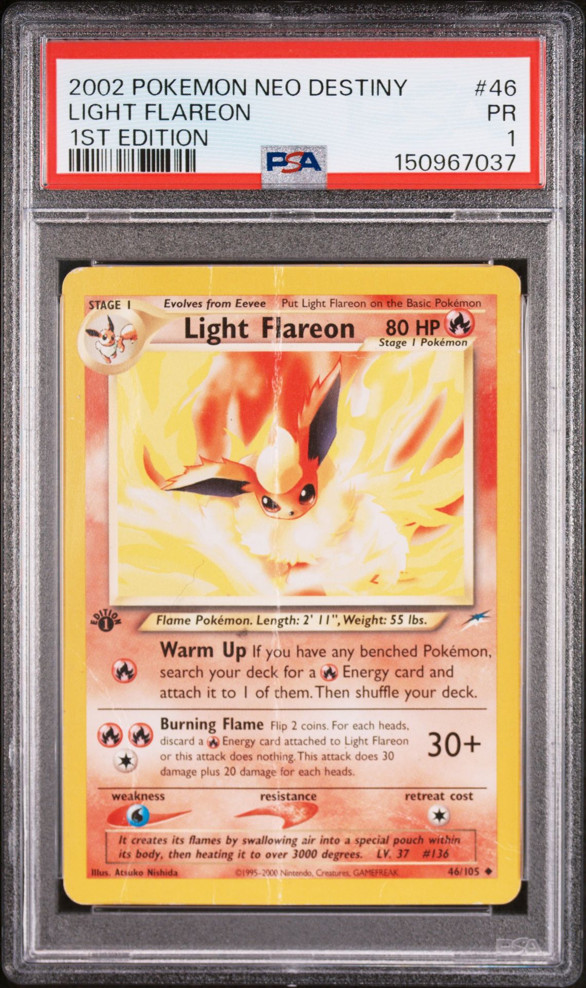 2002 Pokemon POKEMON NEO DESTINY 1ST EDITION #46 Light Flareon front