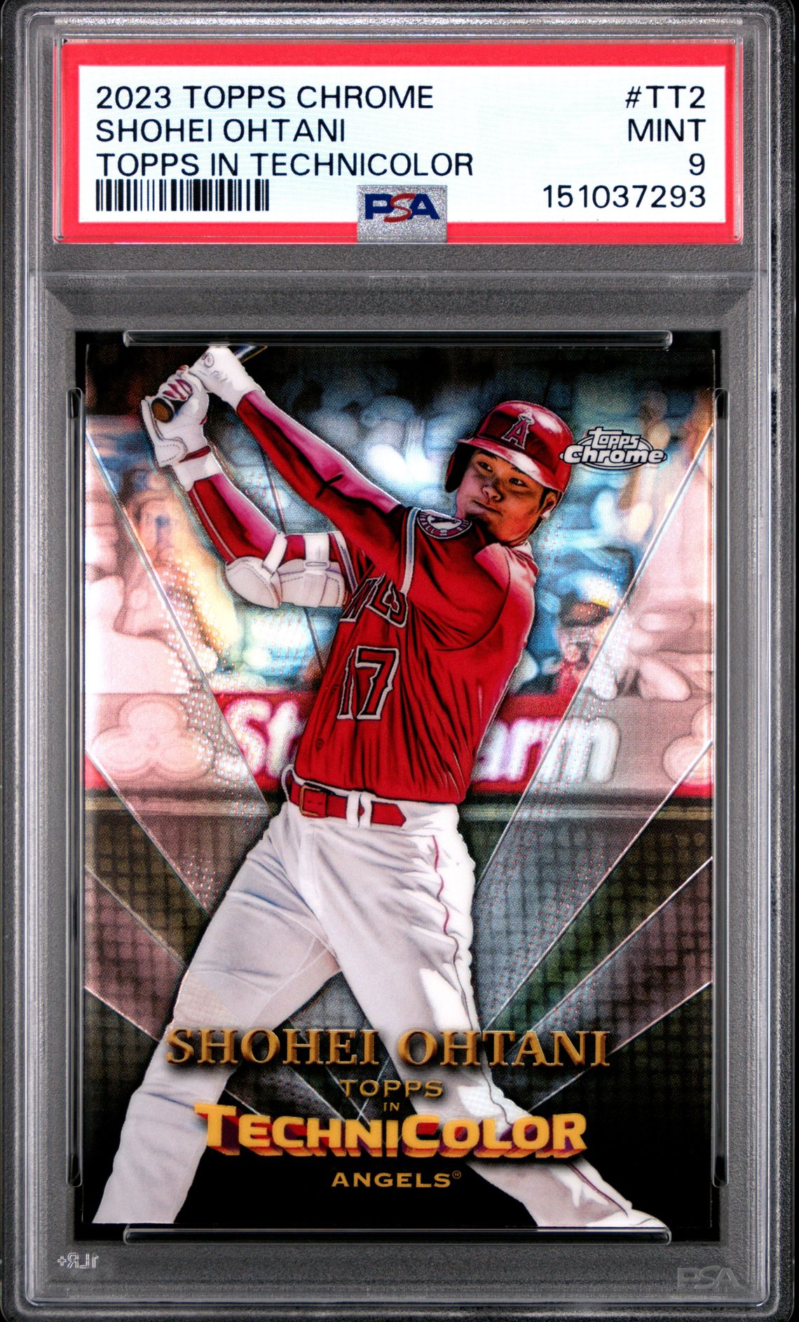 2023 Topps TOPPS CHROME TOPPS IN TECHNICOLOR #TT2 Shohei Ohtani front