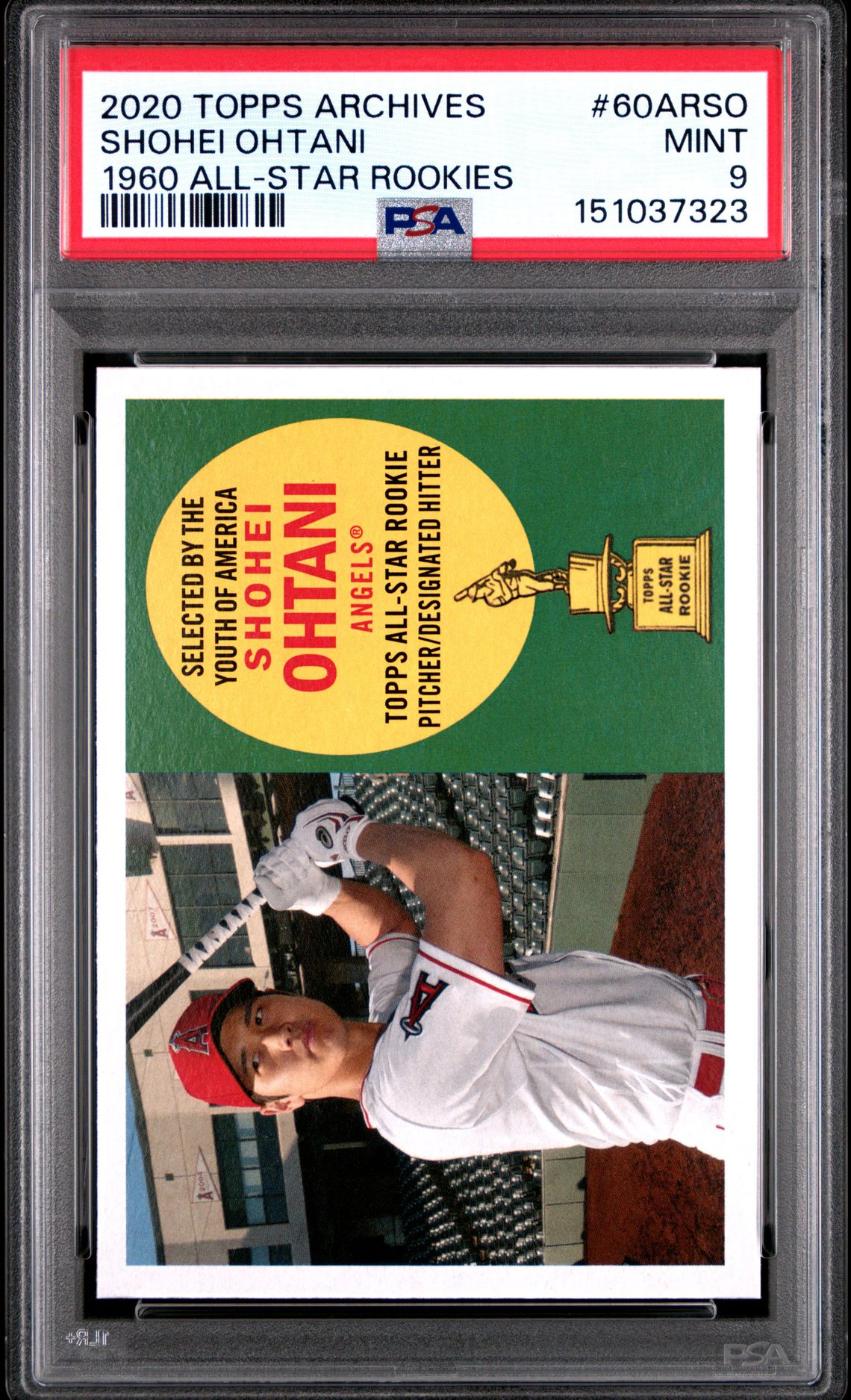 2020 Topps TOPPS ARCHIVES 1960 ALL-STAR ROOKIES #60ARSO Shohei Ohtani front