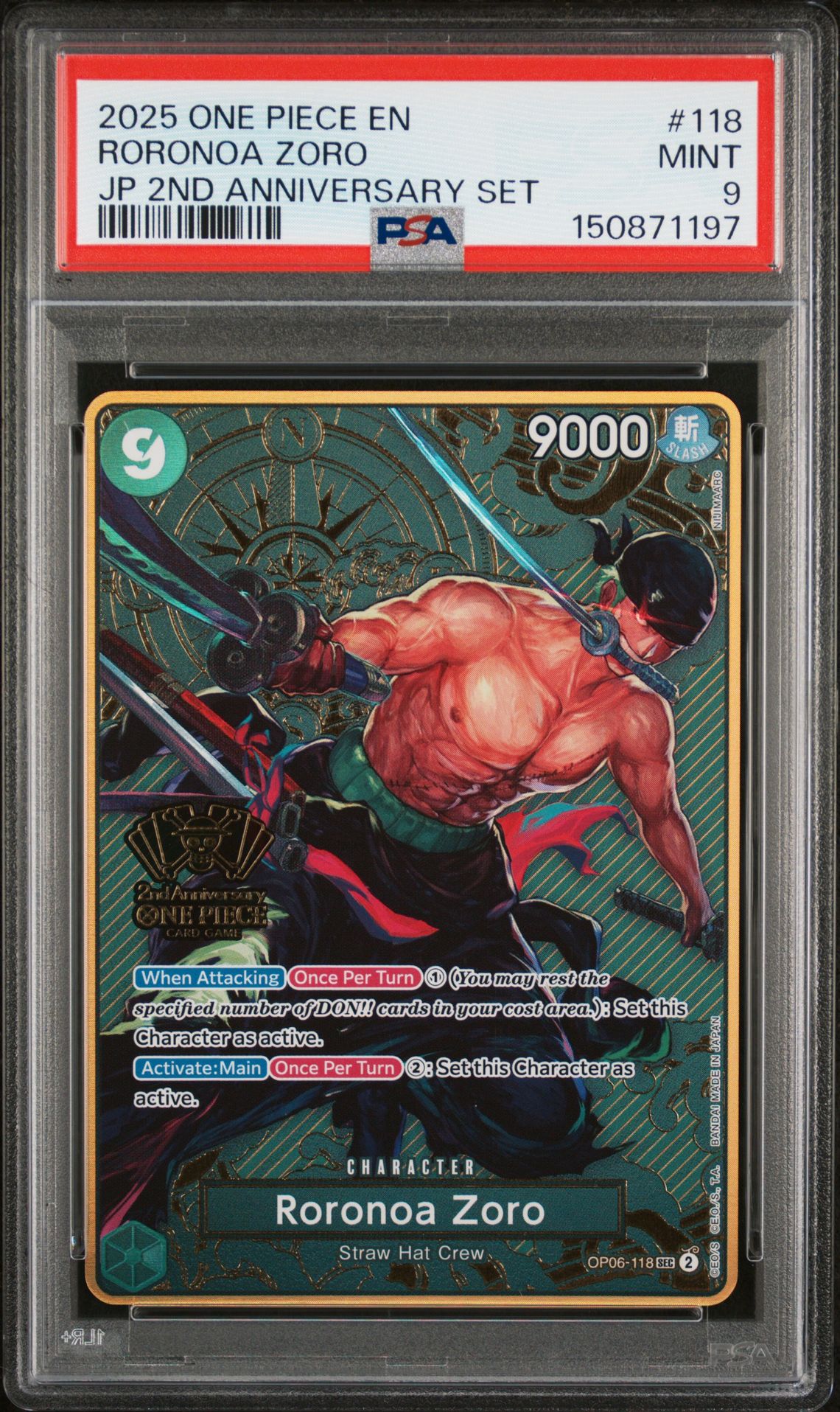 2025 One Piece #076 Roronoa Zoro front