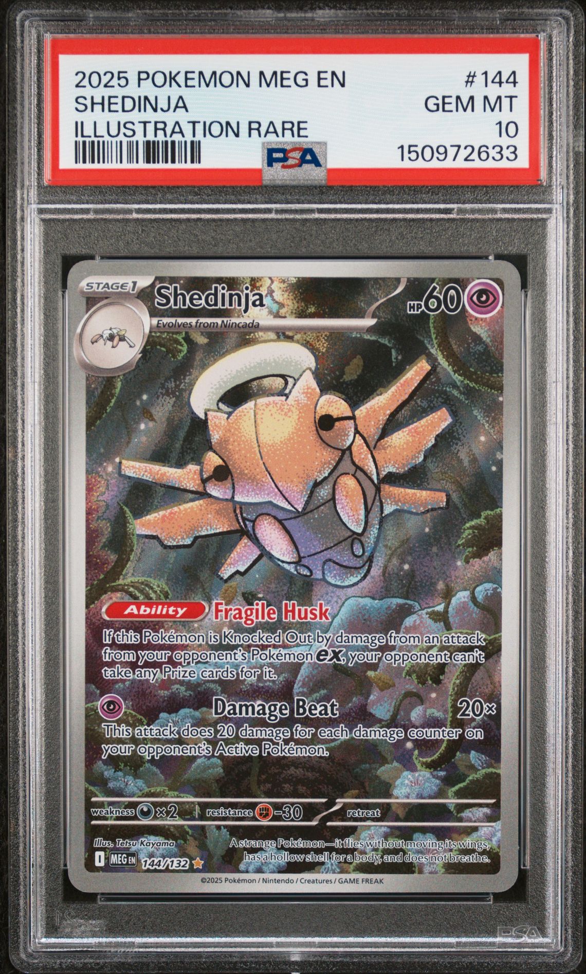 2025 Pokemon POKEMON MEG EN-MEGA EVOLUTION ILLUSTRATION RARE #144 Shedinja front