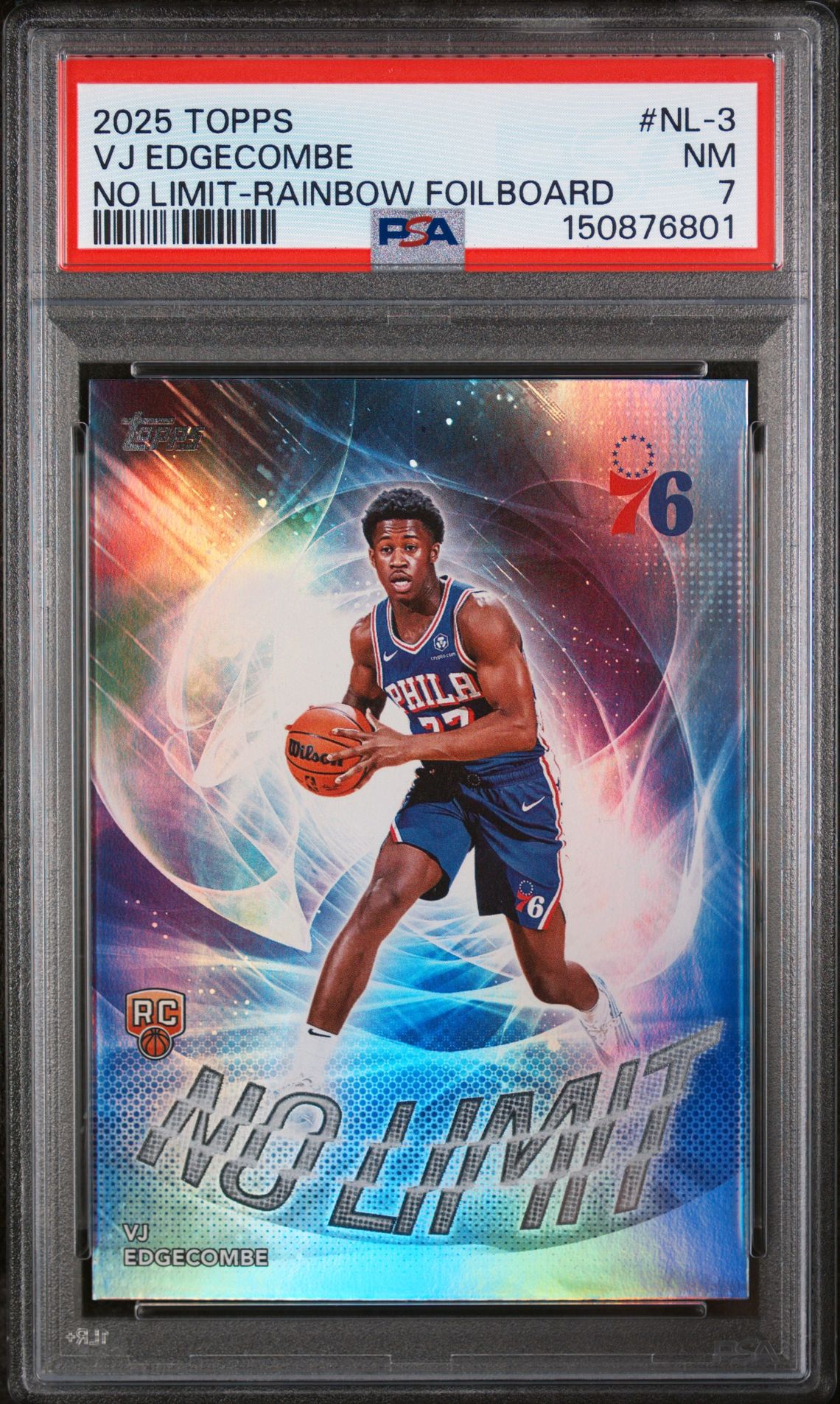 2025 Topps TOPPS NO LIMIT RAINBOW FOILBOARD #NL-3 Vj Edgecombe front
