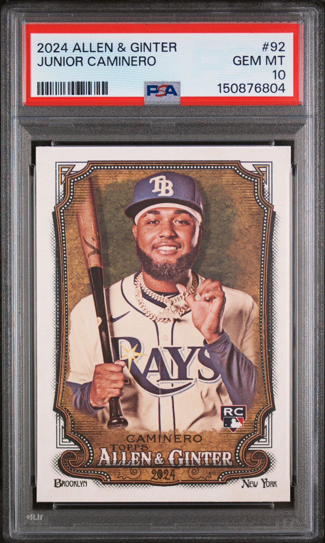 2024 Topps TOPPS ALLEN & GINTER Purple #92 Junior Caminero front