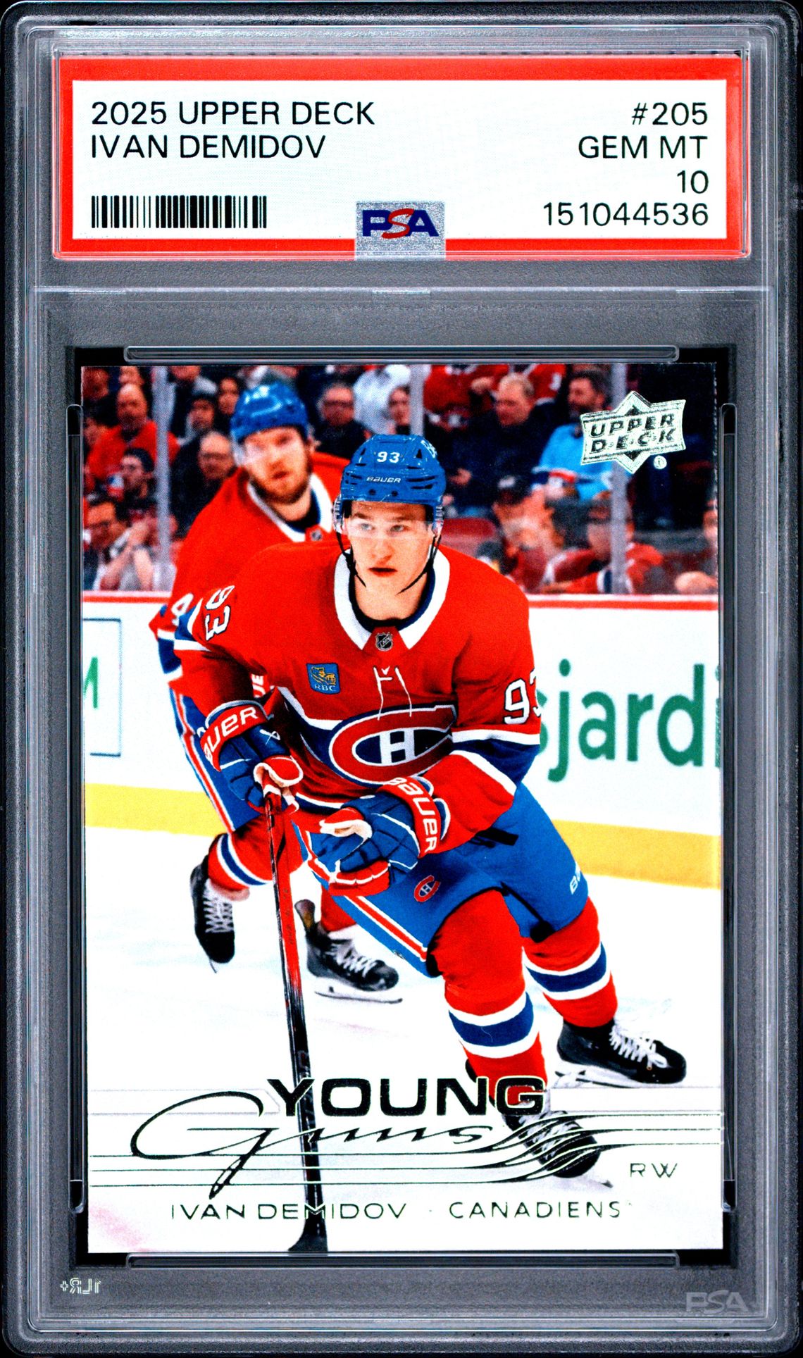 2025 Upper Deck Ivan Demidov #205 Gem Mt 10 front