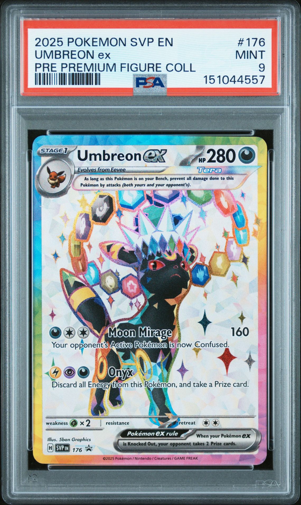 2025 Pokemon Svp En-Sv Black Star Promo Umbreon Ex #176 (Pre Premium Figure Coll) Mint 9 front