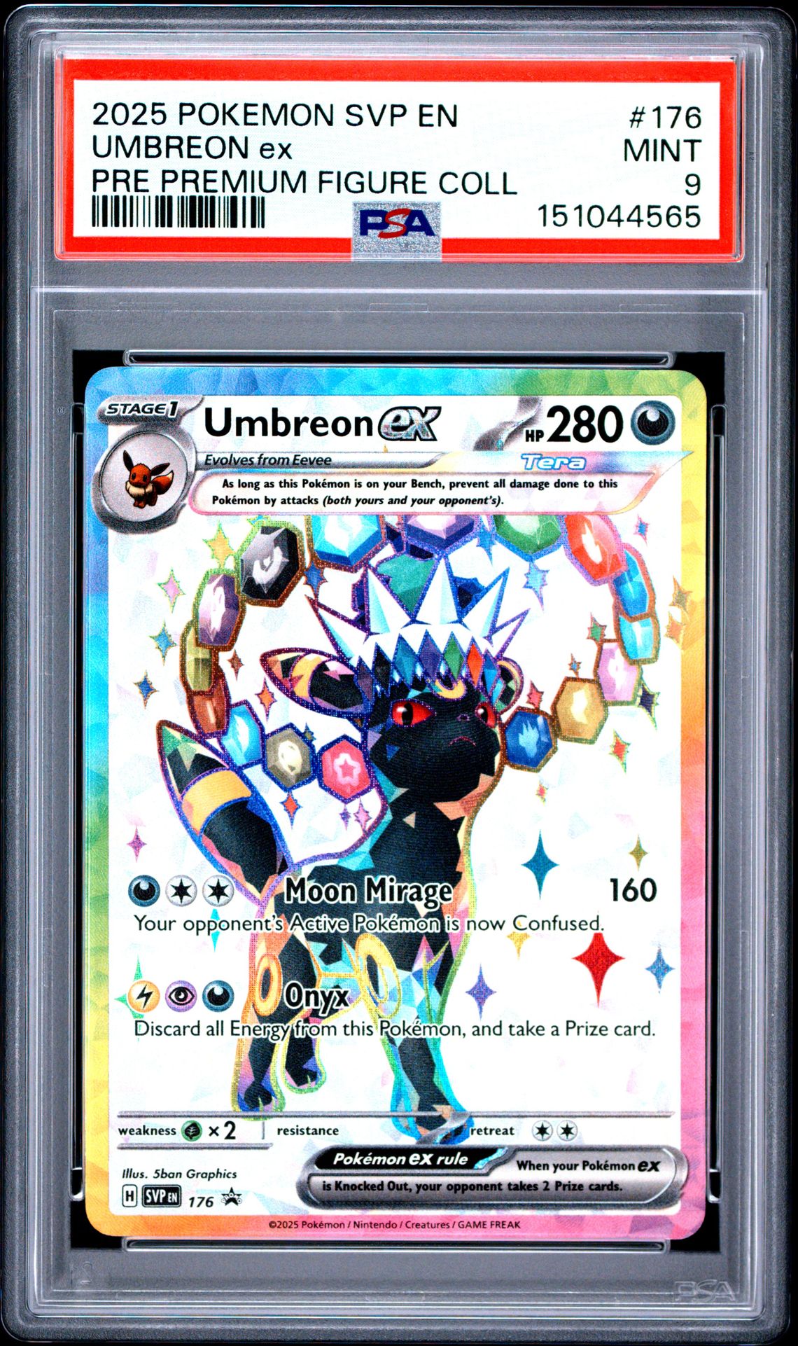 2025 Pokemon Svp En-Sv Black Star Promo Umbreon Ex #176 (Pre Premium Figure Coll) Mint 9 front