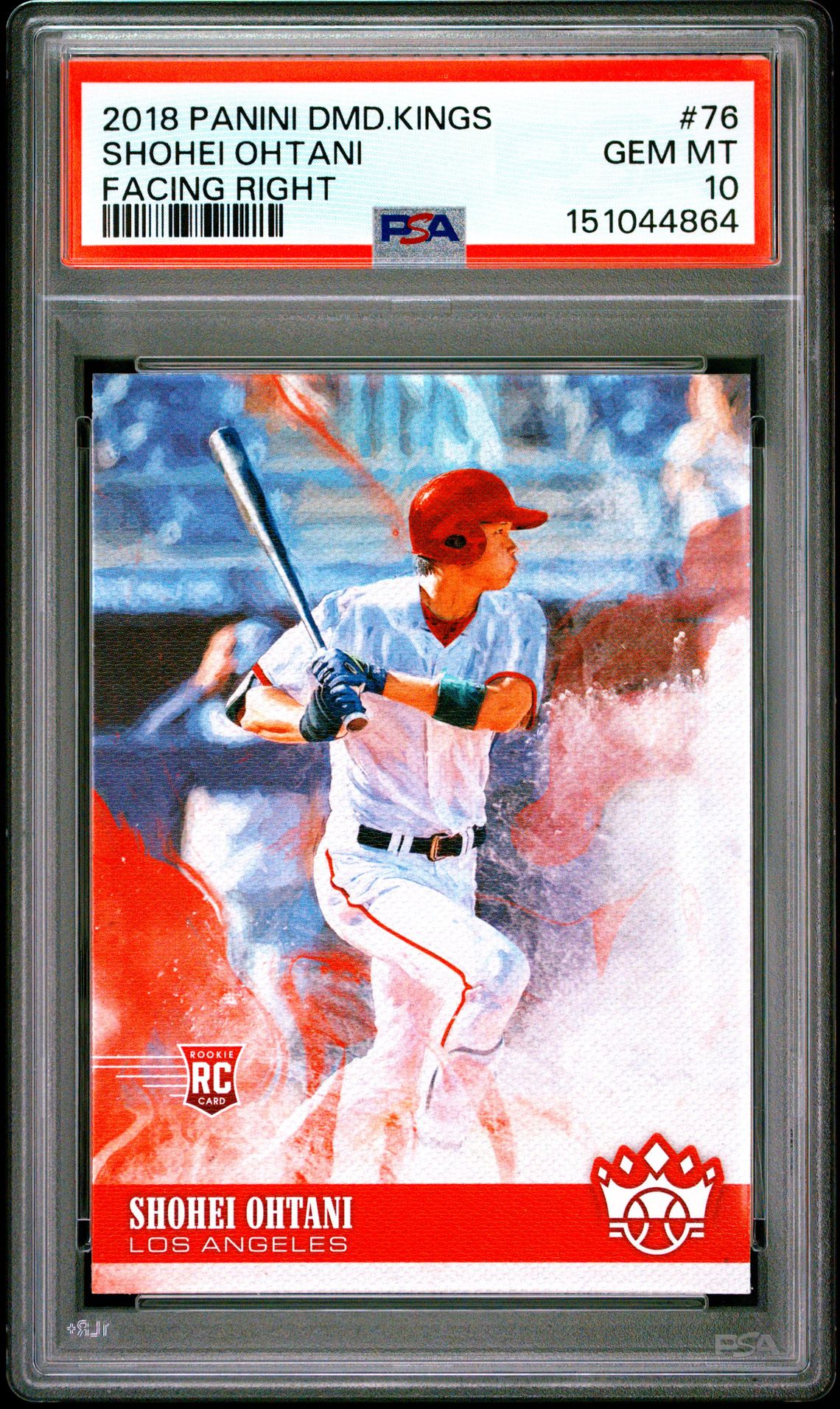 2018 Panini Diamond Kings Shohei Ohtani #76 (Facing Right) Gem Mt 10 front view - PSA graded GEM MT 10
