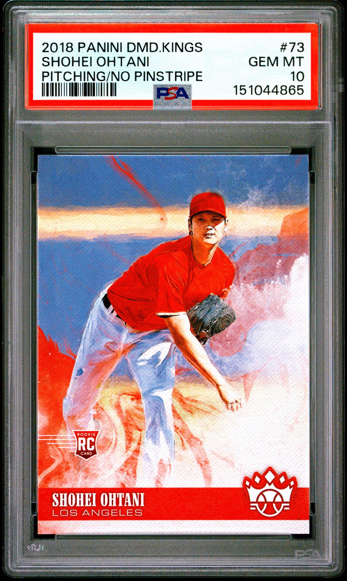 2018 Panini Diamond Kings Shohei Ohtani #73 (Pitching/No Pinstripe) Gem Mt 10 front