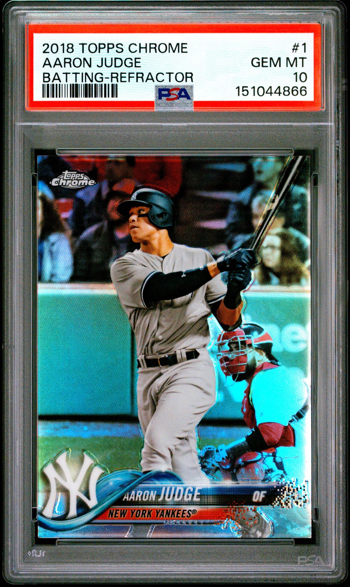 2018 Topps Chrome Aaron Judge #1 (Refractor) Gem Mt 10 front