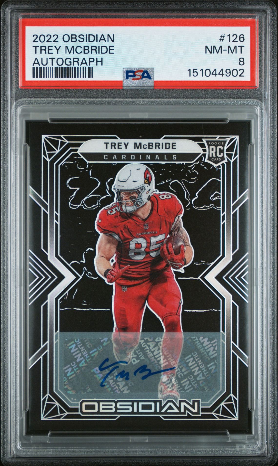 2022 Panini Obsidian Trey Mcbride #126 (Autograph) Nm-Mt 8 front