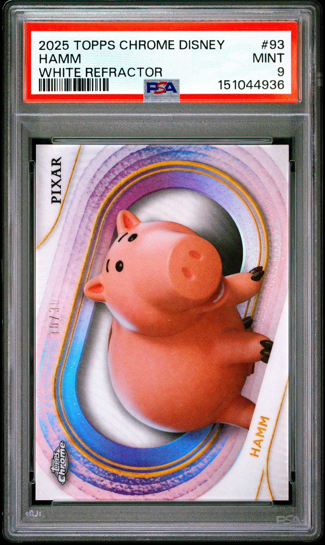 2025 Topps Chrome Disney Hamm #93 (White Refractor) Mint 9 front