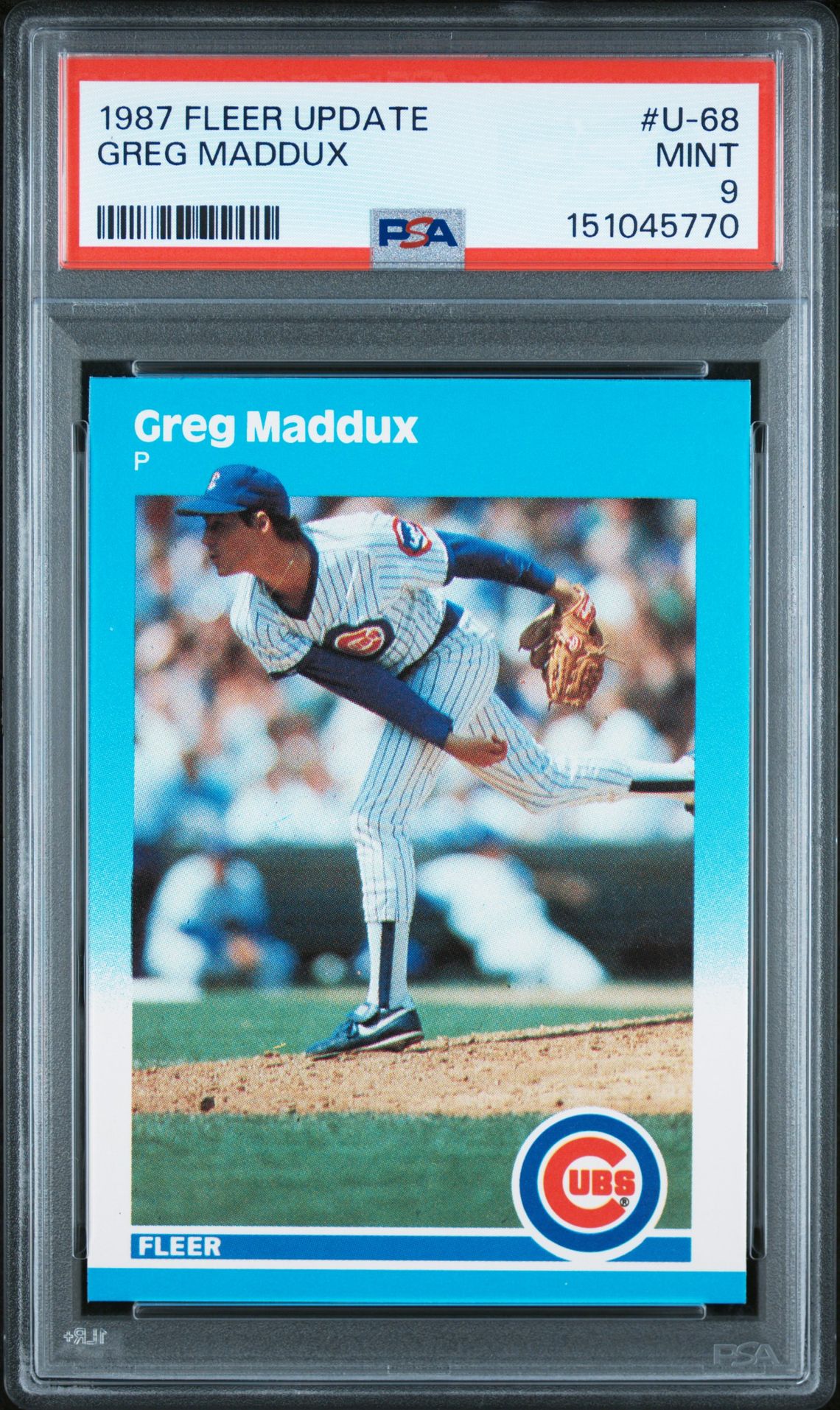 1987 Fleer Update Greg Maddux #U-68 Mint 9 front