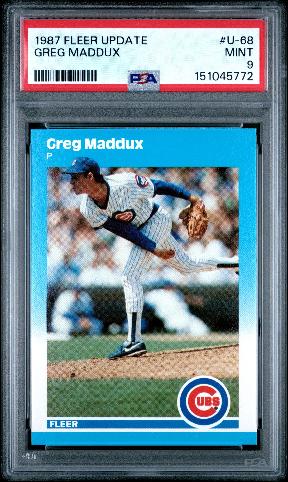 1987 Fleer Update Greg Maddux #U-68 Mint 9 front
