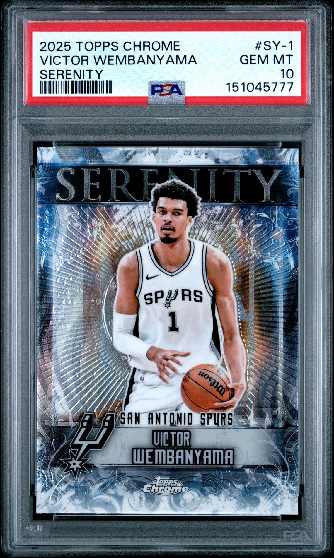 2025 Topps Chrome Serenity Victor Wembanyama #Sy-1 Gem Mt 10 front