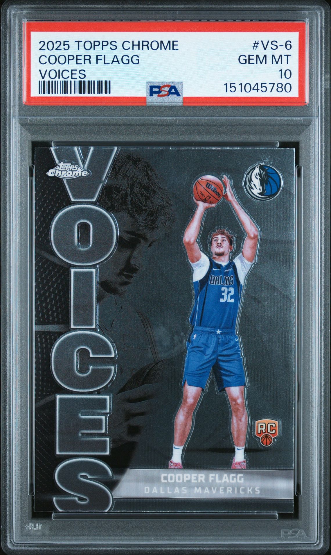 2025 Topps Chrome Voices Cooper Flagg #Vs-6 Gem Mt 10 front