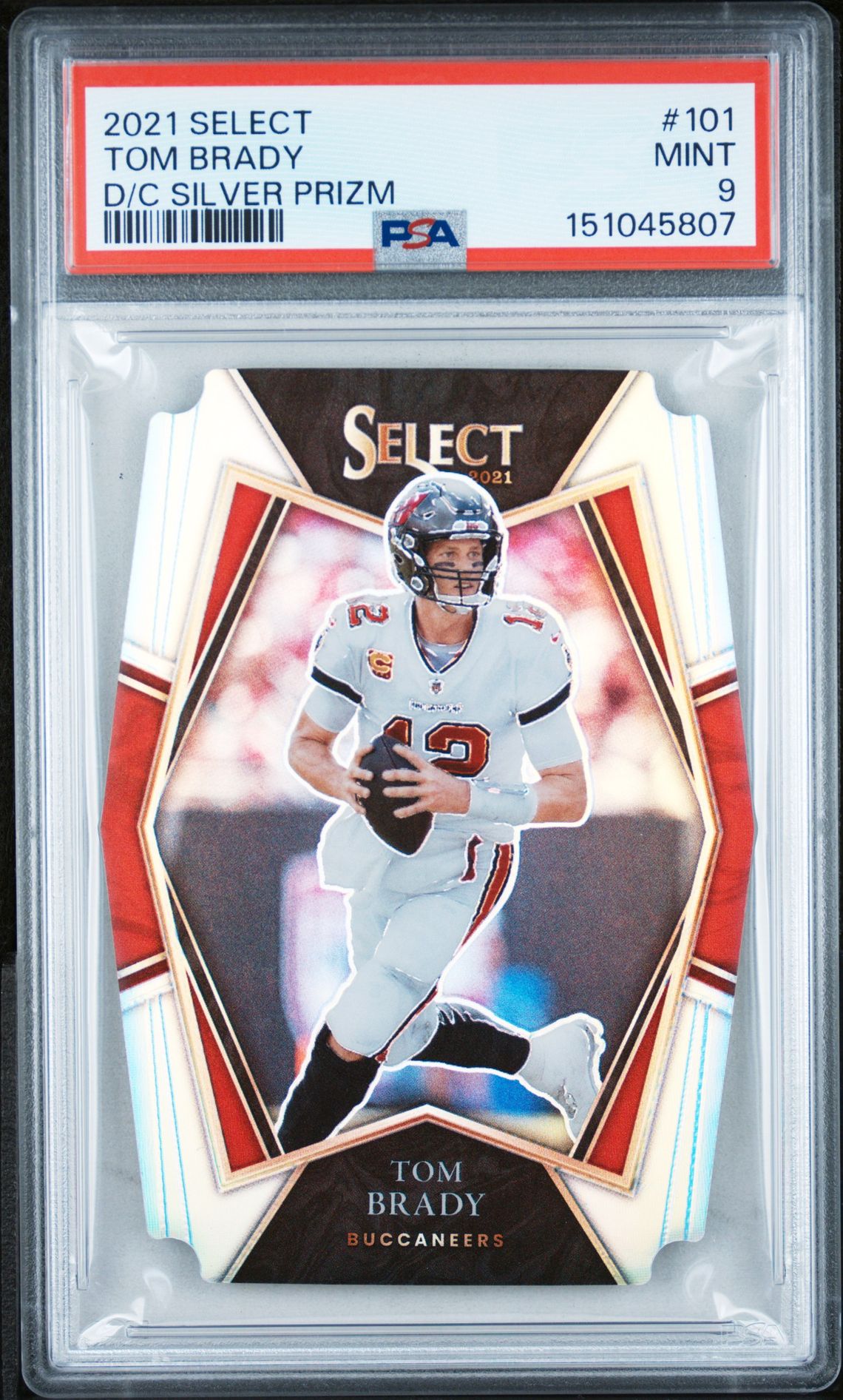 2021 Panini Select Tom Brady #101 (D/C Silver Prizm) Mint 9 front