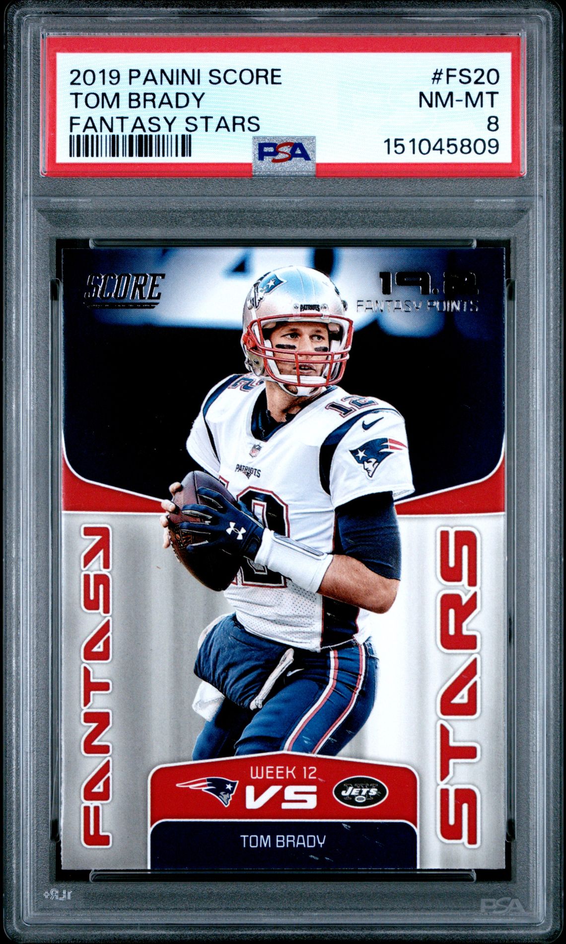 2019 Panini Score Fantasy Stars Tom Brady #Fs20 (Fantasy Stars) Nm-Mt 8 front