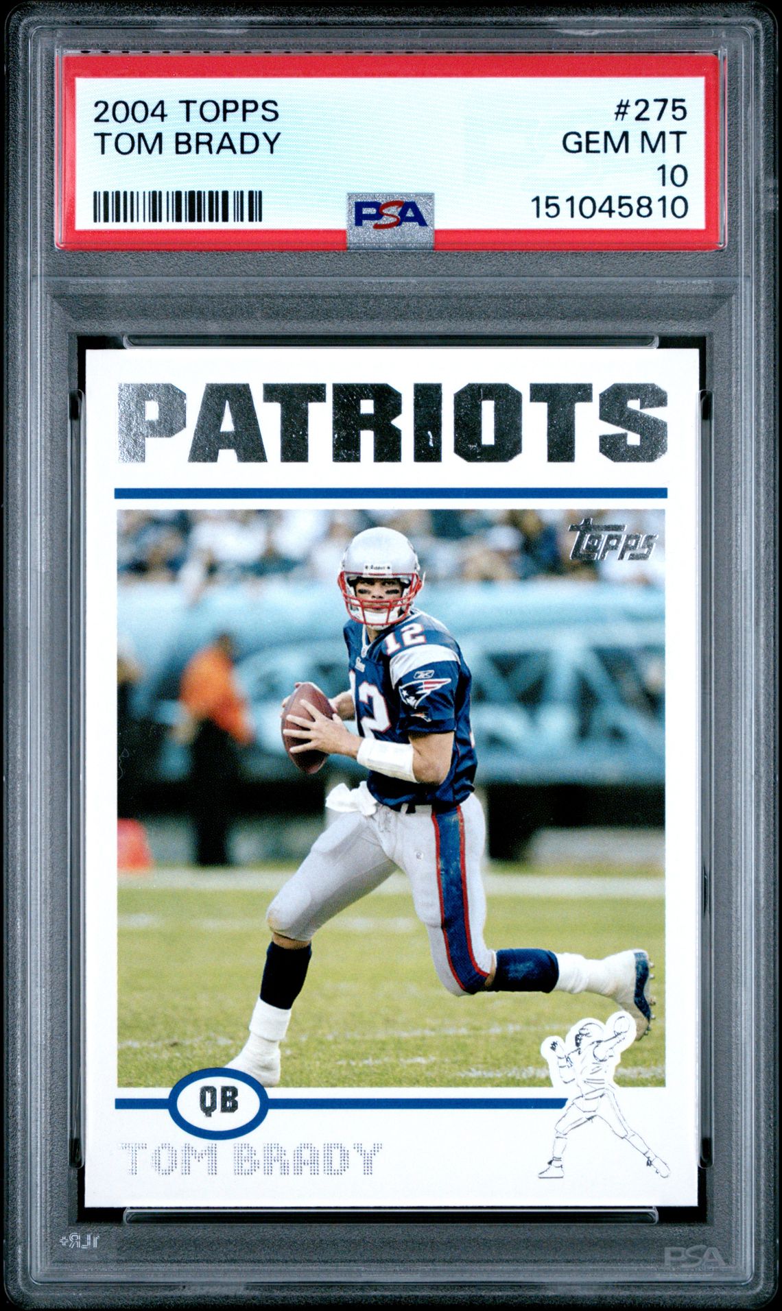 2004 Topps Tom Brady #275 Gem Mt 10 front