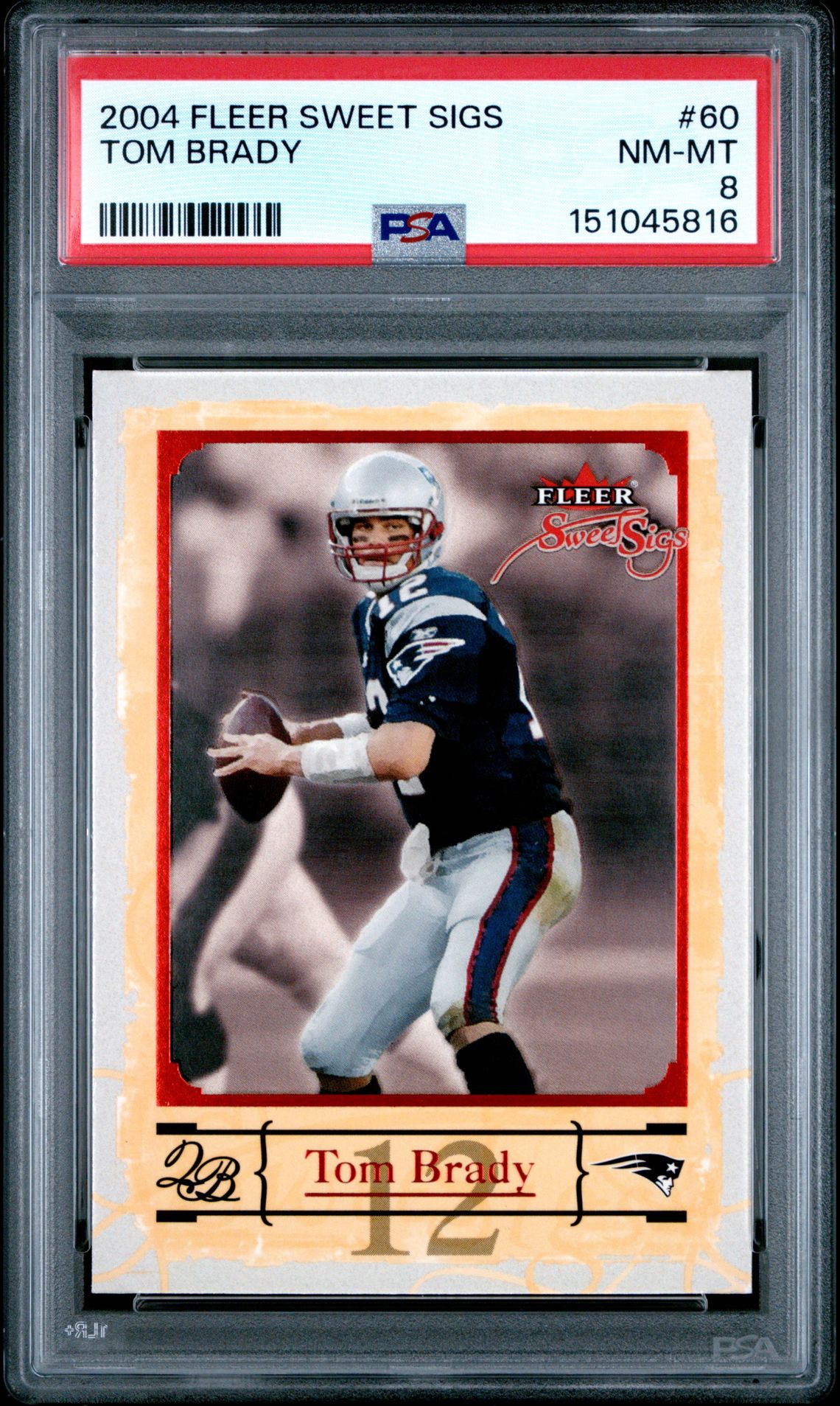 2004 Fleer Sweet Sigs Tom Brady #60 Nm-Mt 8 front