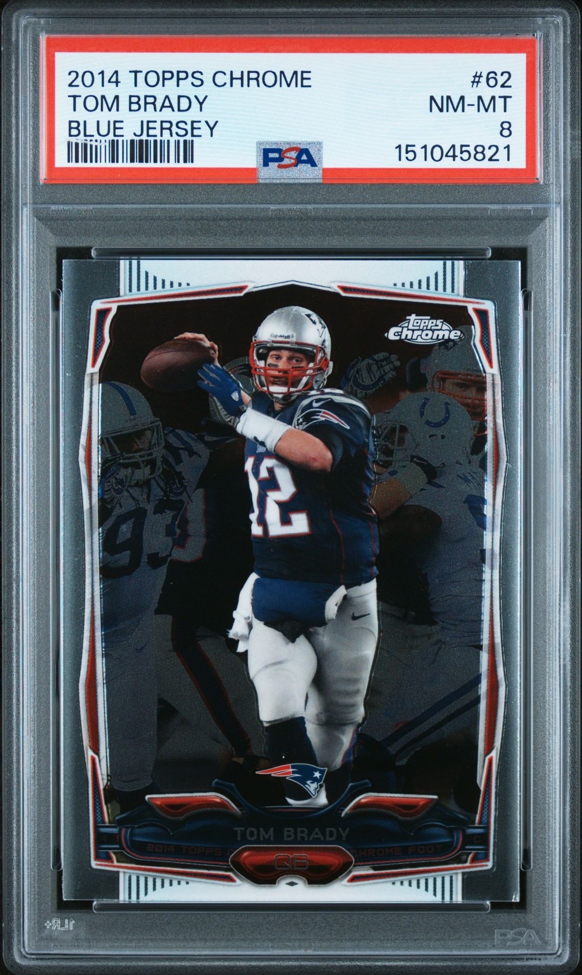 2014 Topps Chrome Tom Brady #62 (Blue Jersey) Nm-Mt 8 front