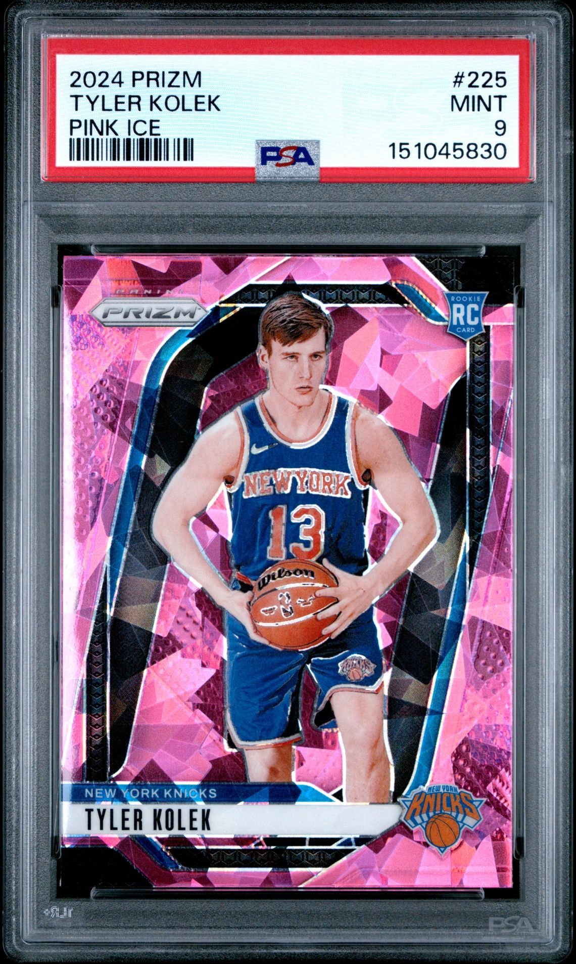 2024 Panini Prizm Tyler Kolek #225 (Pink Ice) Mint 9 front