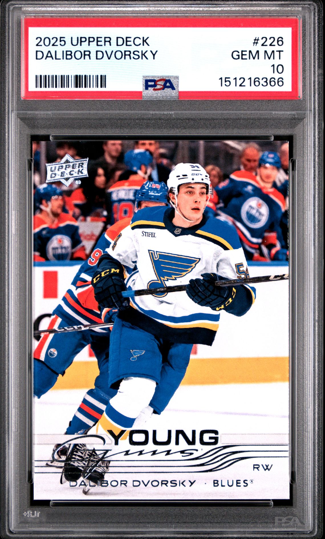 2025 Upper Deck Dalibor Dvorsky #226 Gem Mt 10 front