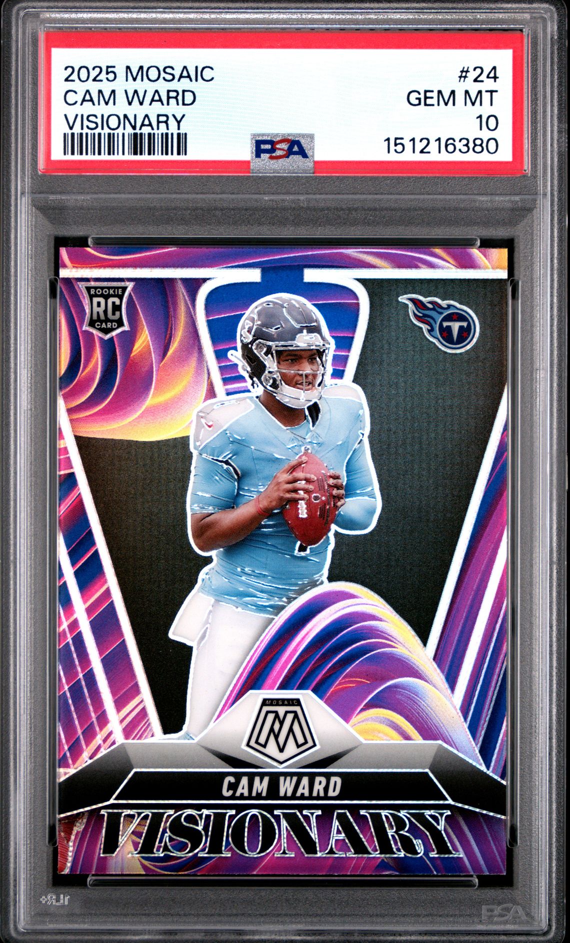 2025 PANINI MOSAIC VISIONARY CAM WARD  24 GEM MT 10 front