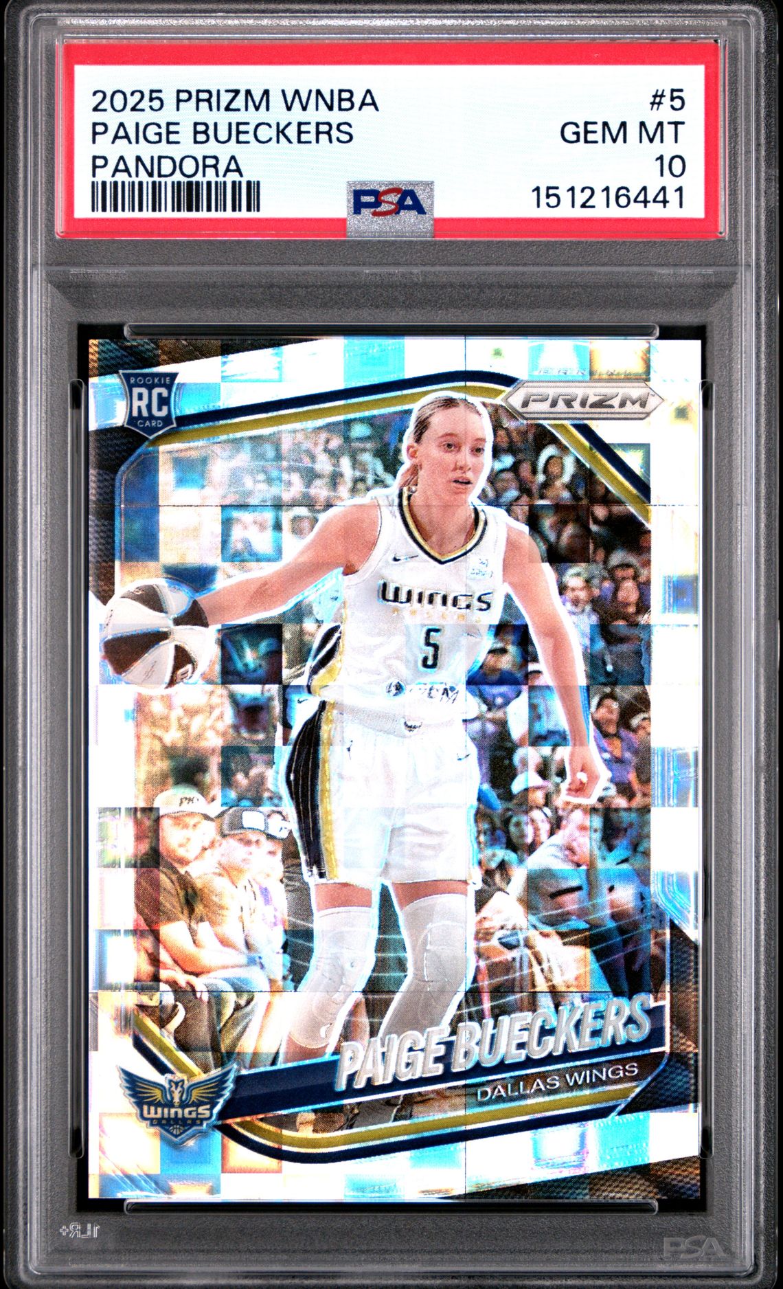 2025 Panini Prizm Wnba Paige Bueckers #5 (Pandora) Gem Mt 10 front