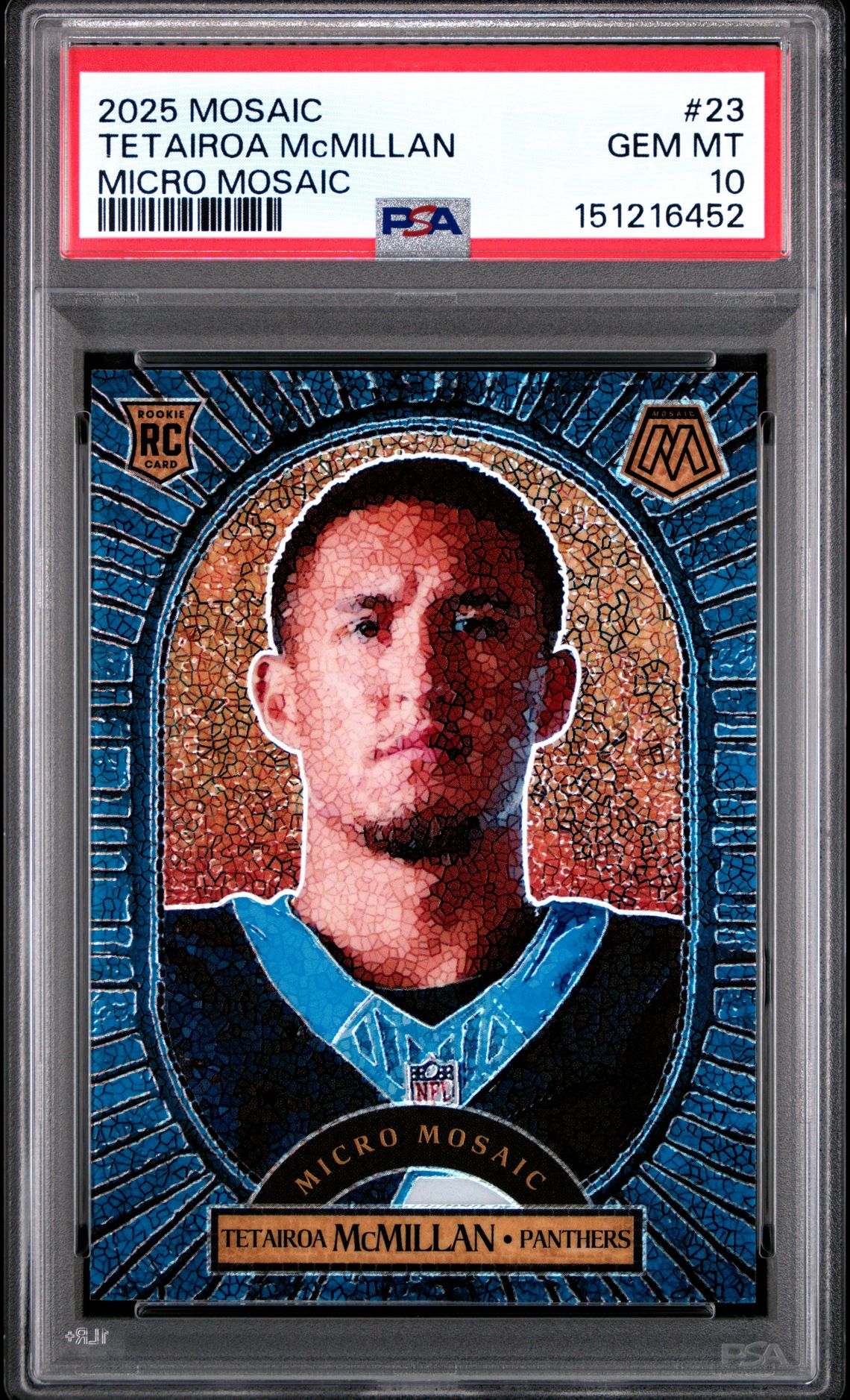 2025 PANINI MOSAIC MICRO MOSAIC TETAIROA McMILLAN  23 GEM MT 10 front