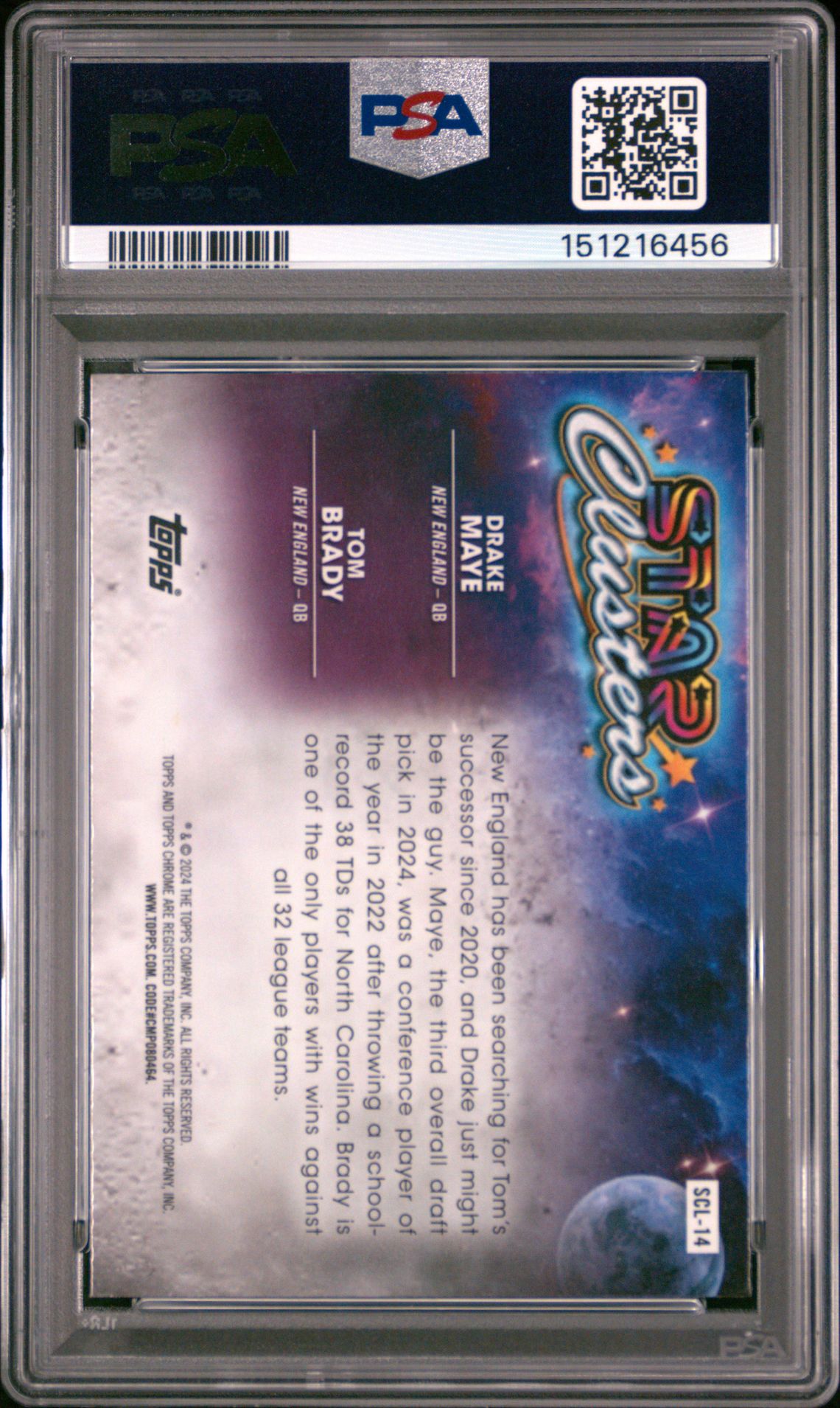 2024 Topps Cosmic Chrome Star Clusters Maye/Brady #14 Nm-Mt 8 back