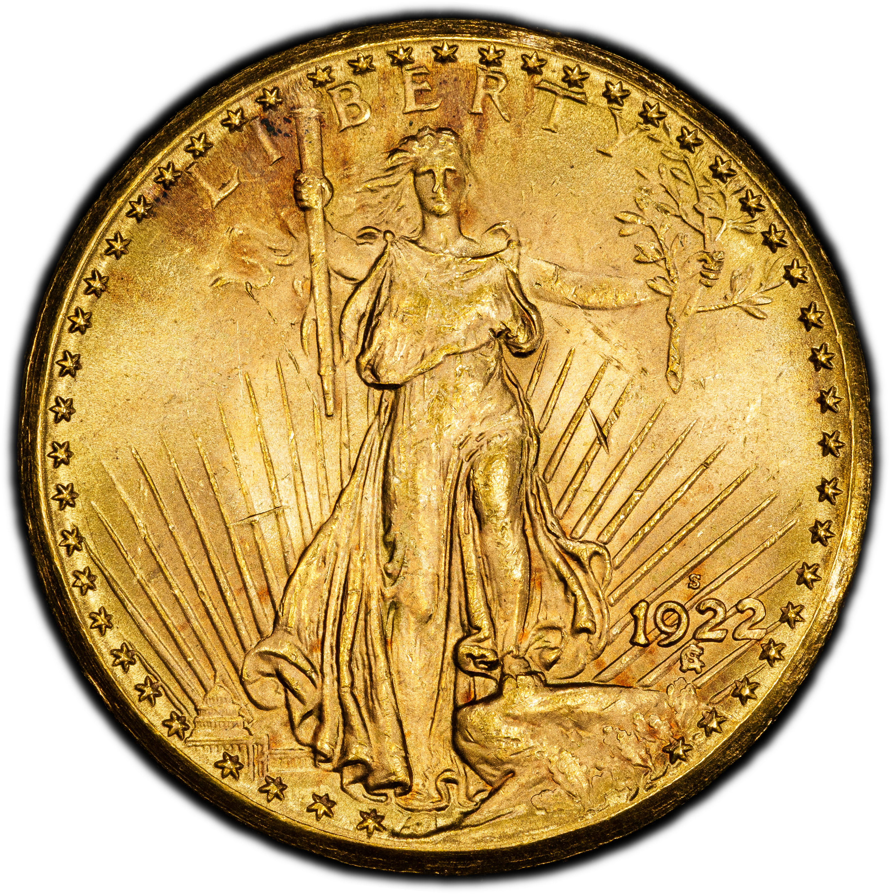 1922-S $20 MS