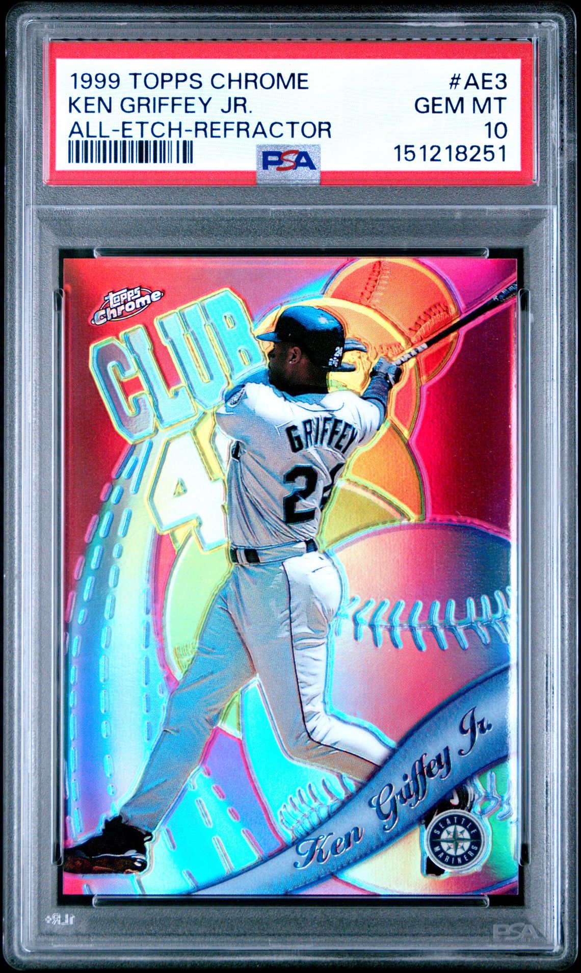 1999 Topps TOPPS CHROME ALL-ETCH Refractor #AE3 Ken Griffey Jr. front