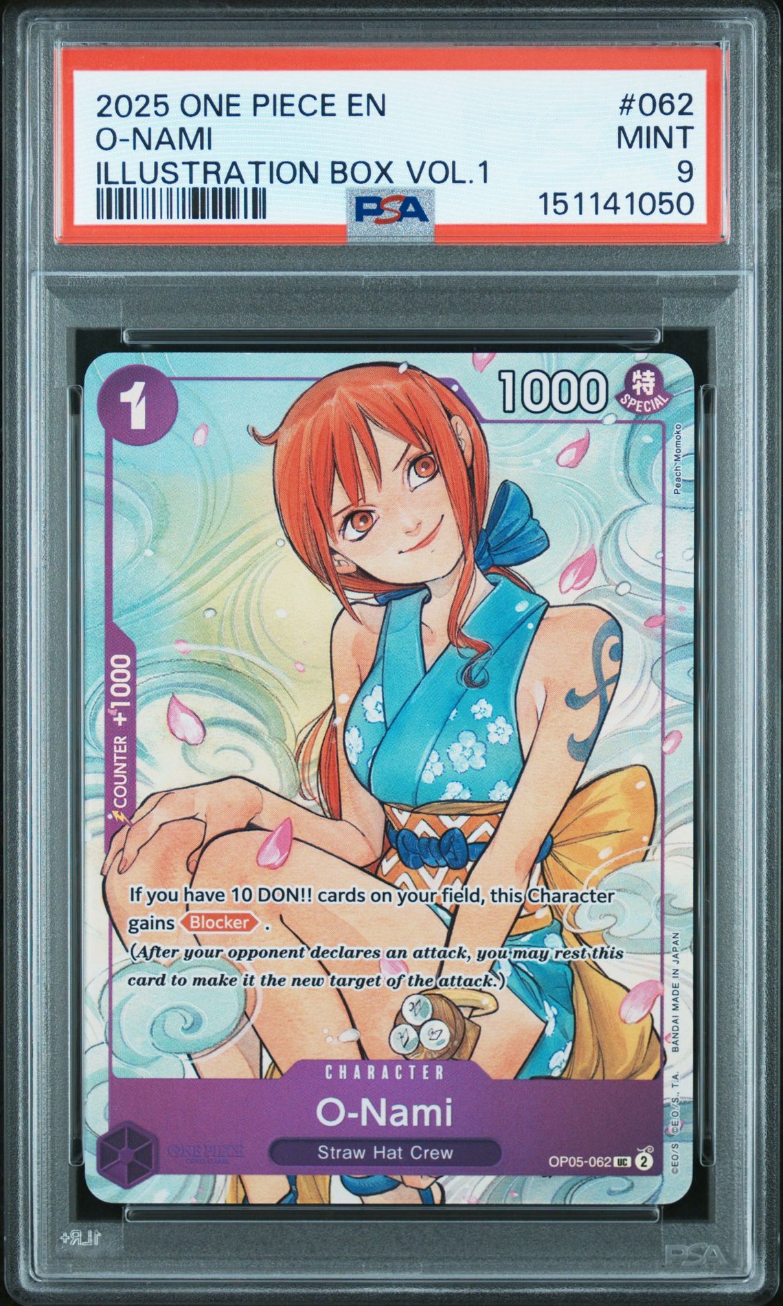 2025 One Piece Promos O-Nami #062 (Illustration Box Vol.1) Mint 9 front