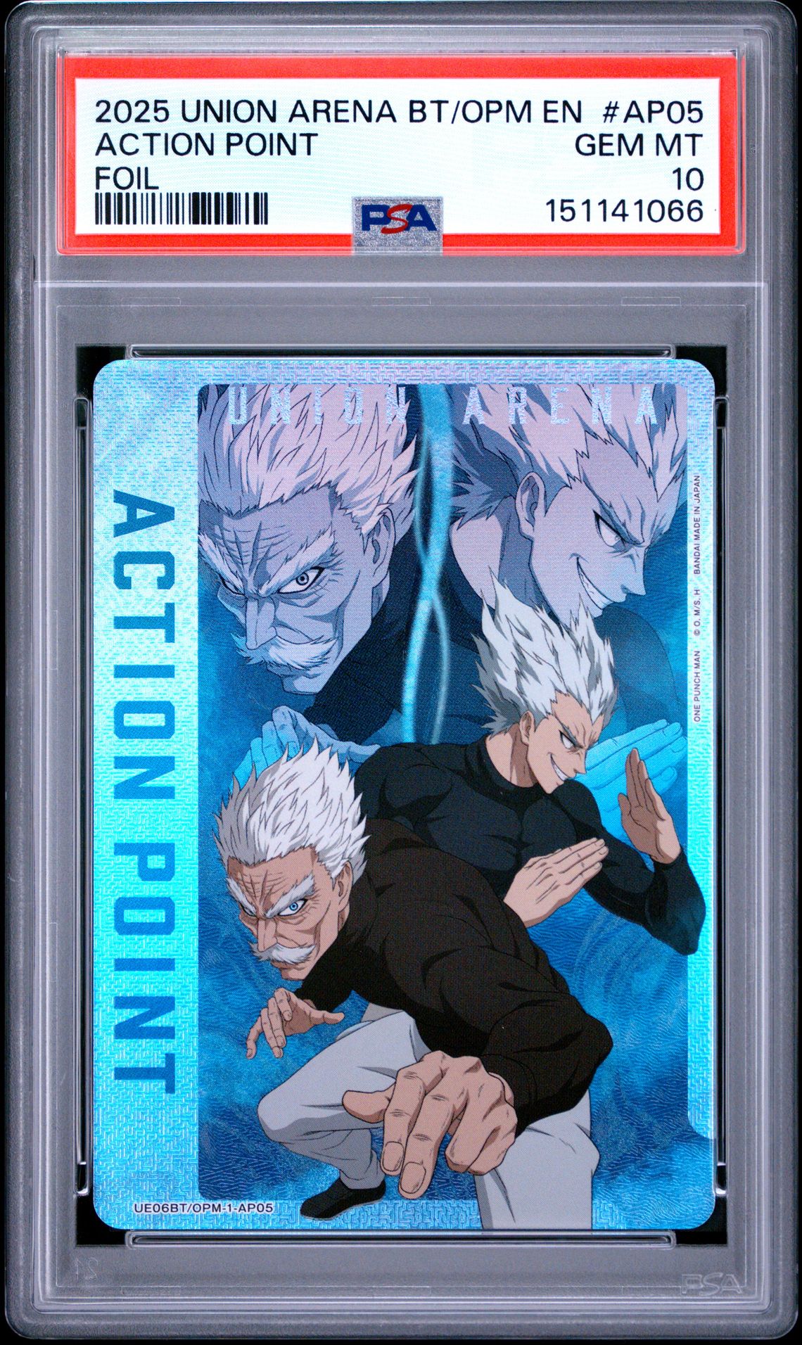 2025 Union Arena Ue06Bt/Opm One Punch Man Action Point #Ap05 (Foil) Gem Mt 10 front