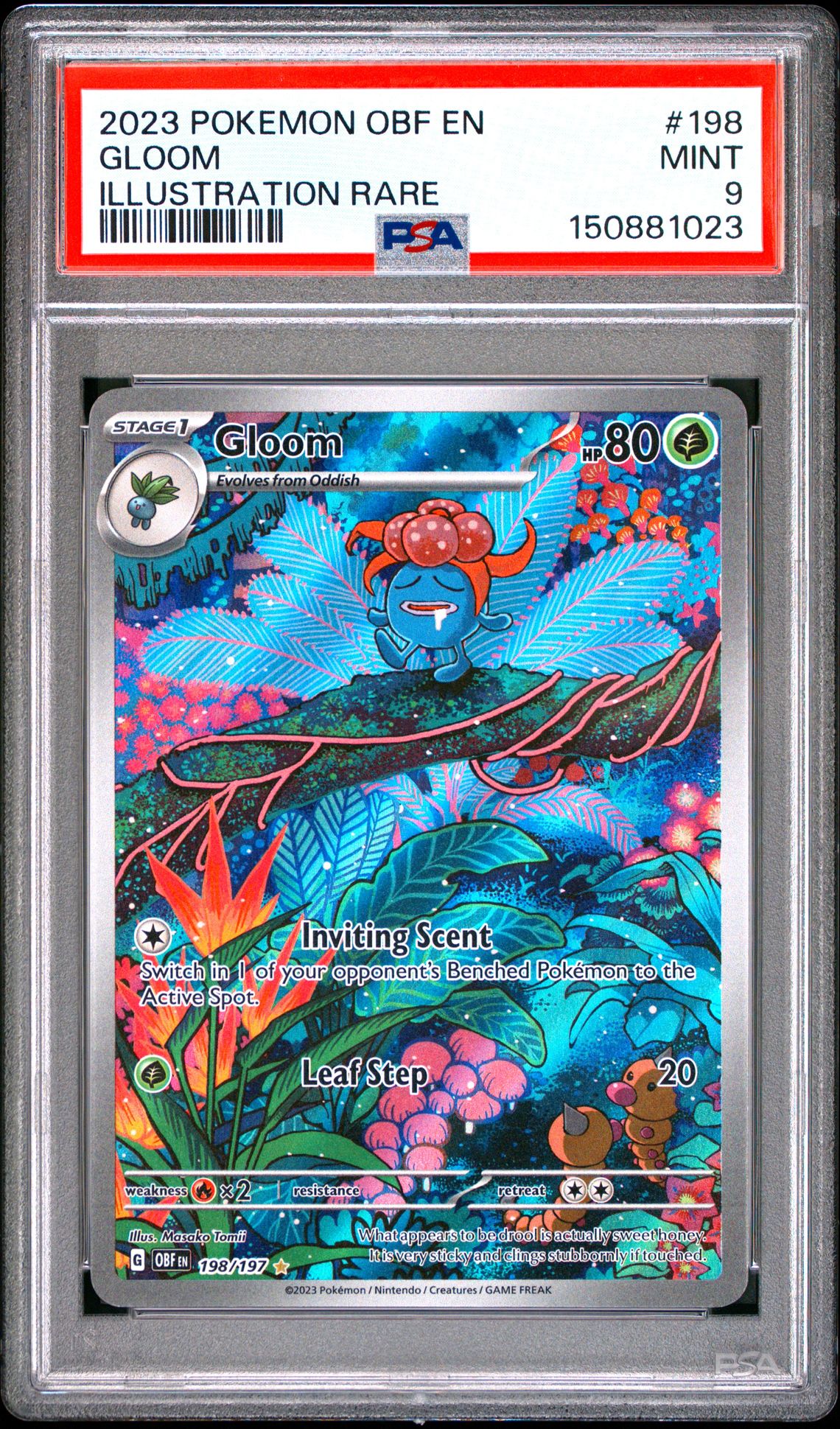 2023 Pokemon Obf En-Obsidian Flames Gloom #198 (Illustration Rare) Mint 9 front
