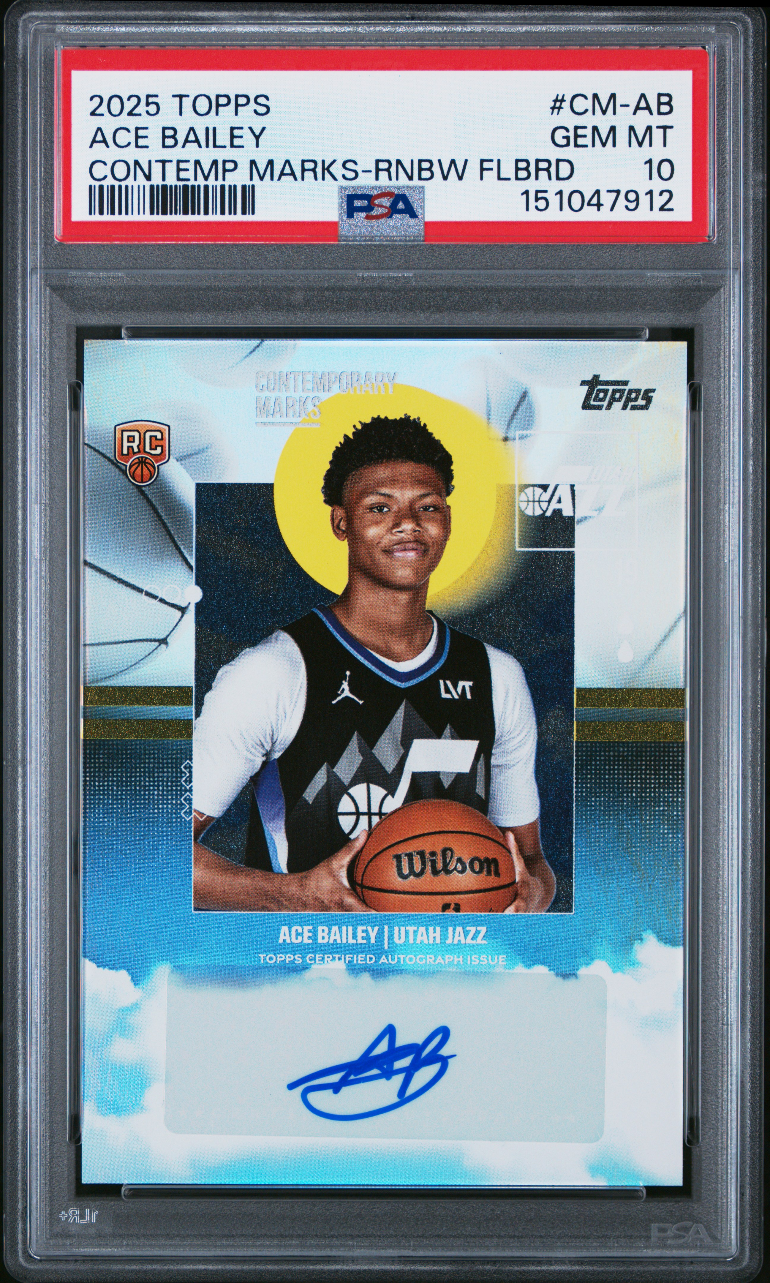2025 #CM-AB Ace Bailey PSA 10 Topps Contemporary Marks