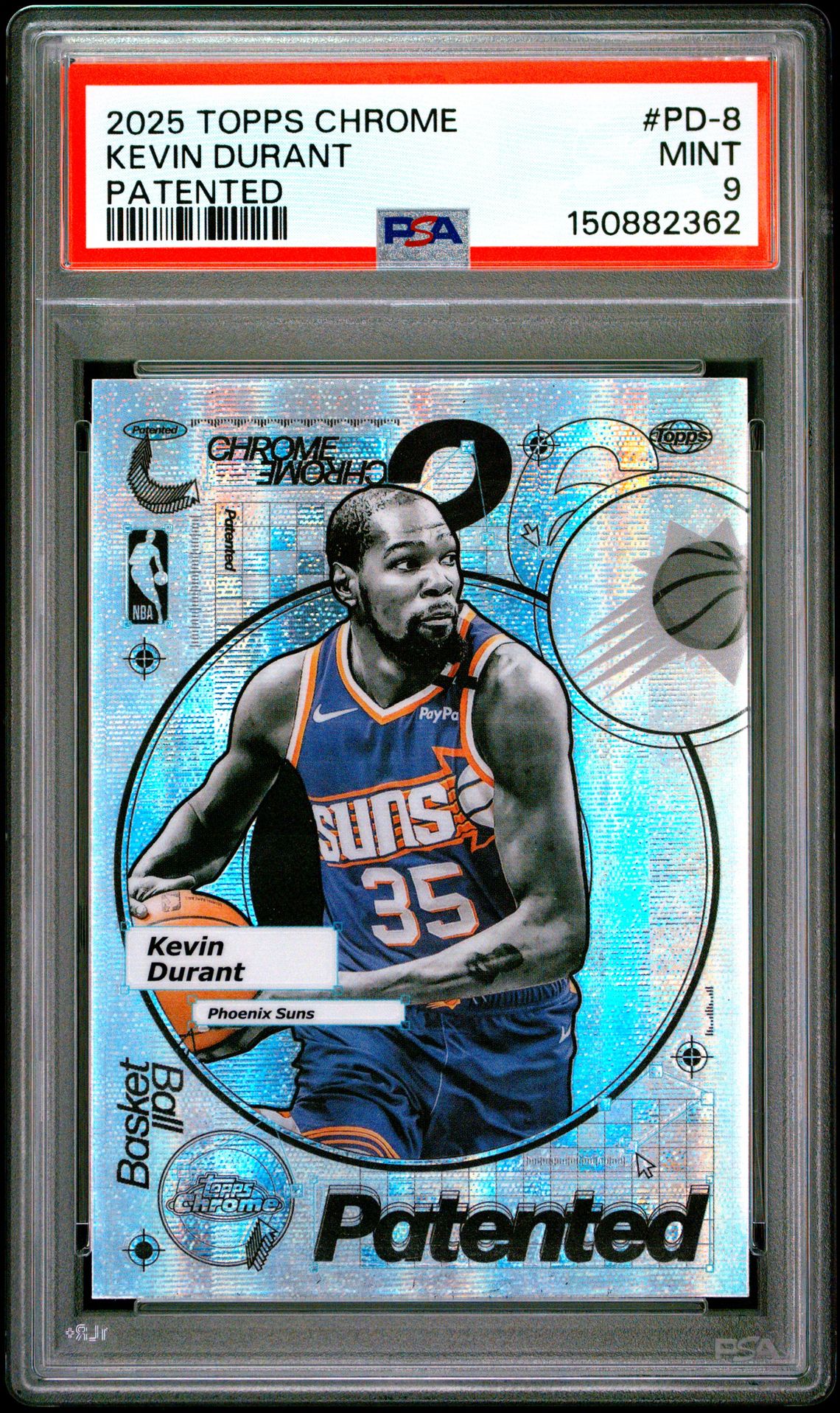 2025 Topps TOPPS CHROME PATENTED Kevin Durant front
