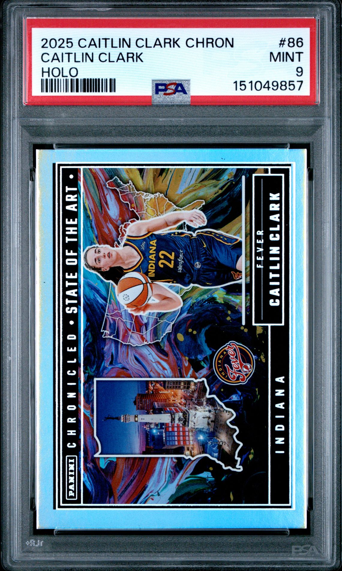 2025 Panini Caitlin Clark Chronicled Caitlin Clark #86 (Holo) Mint 9 front