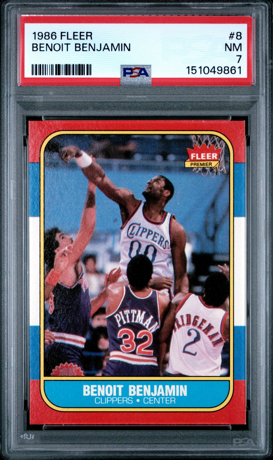1986 Fleer Benoit Benjamin #8 Nm 7 front