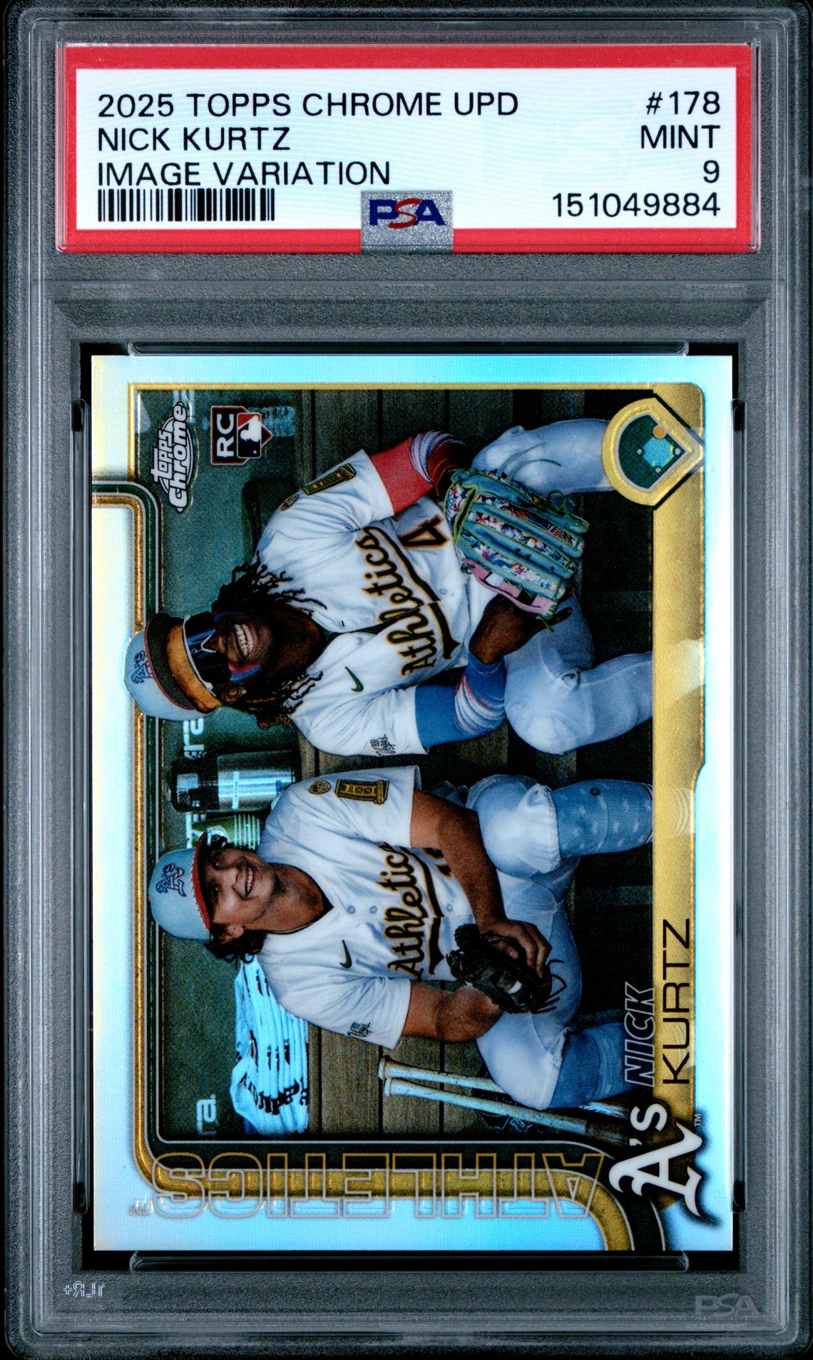 2025 Topps Chrome Update Nick Kurtz #178 (Image Variation) Mint 9 front