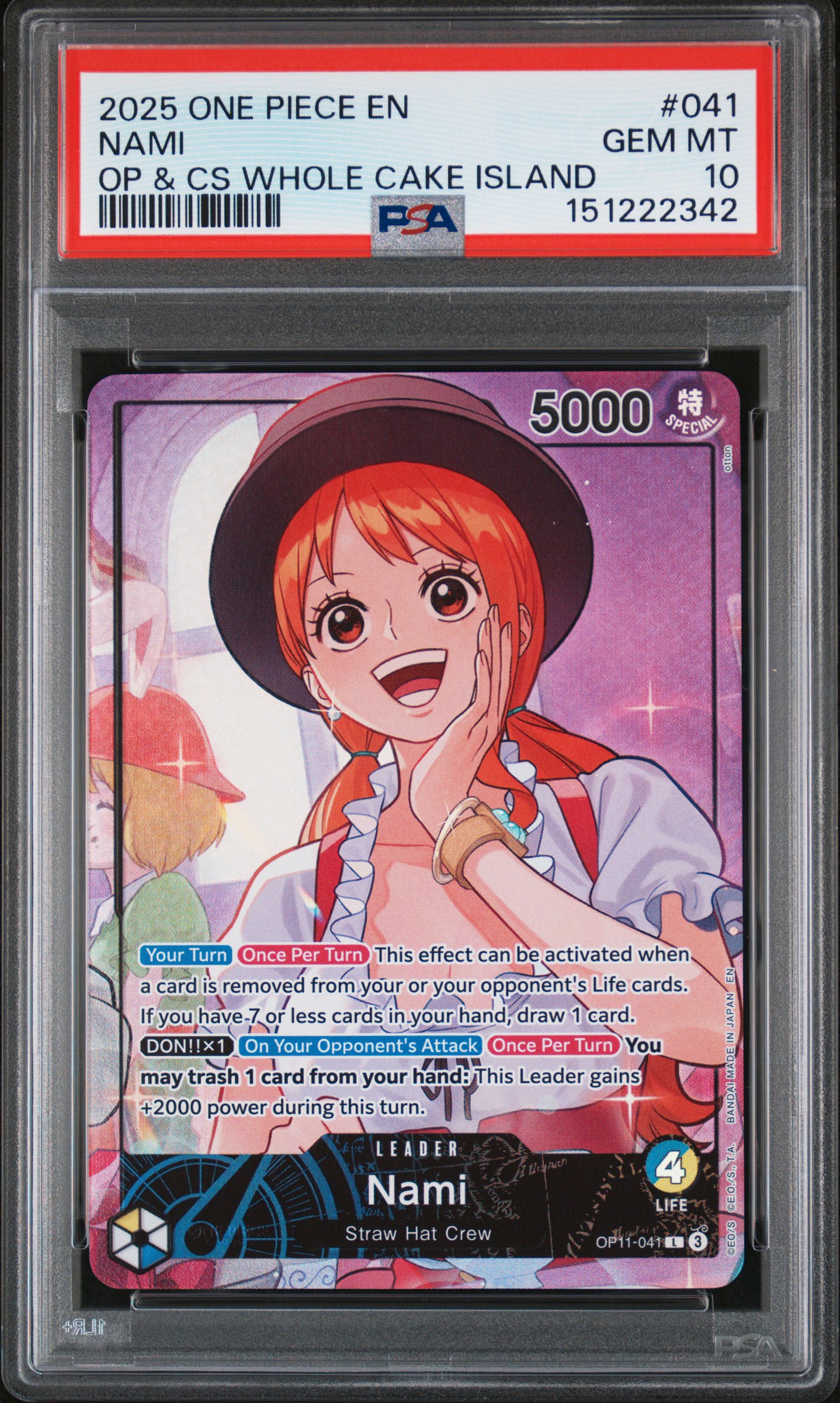 mcsnipeoptcg's 2025 One Piece Promos Nami Op & Cs Whole Cake