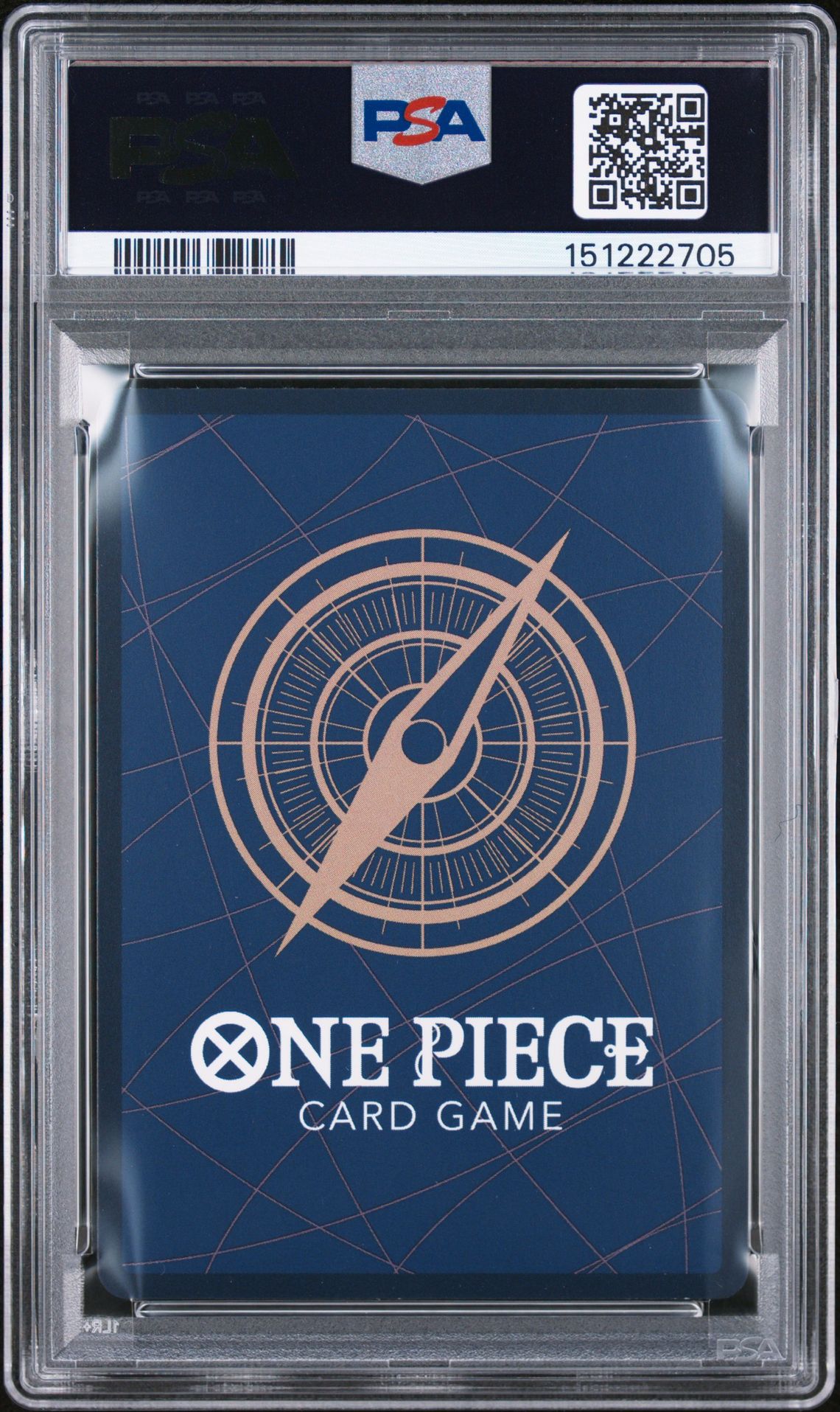 2025 One Piece Starter Deck St22-Ace & Newgate Portgas D. Ace #010 (Black & White Alt Art) Gem Mt 10 back view - PSA certificate #151222705