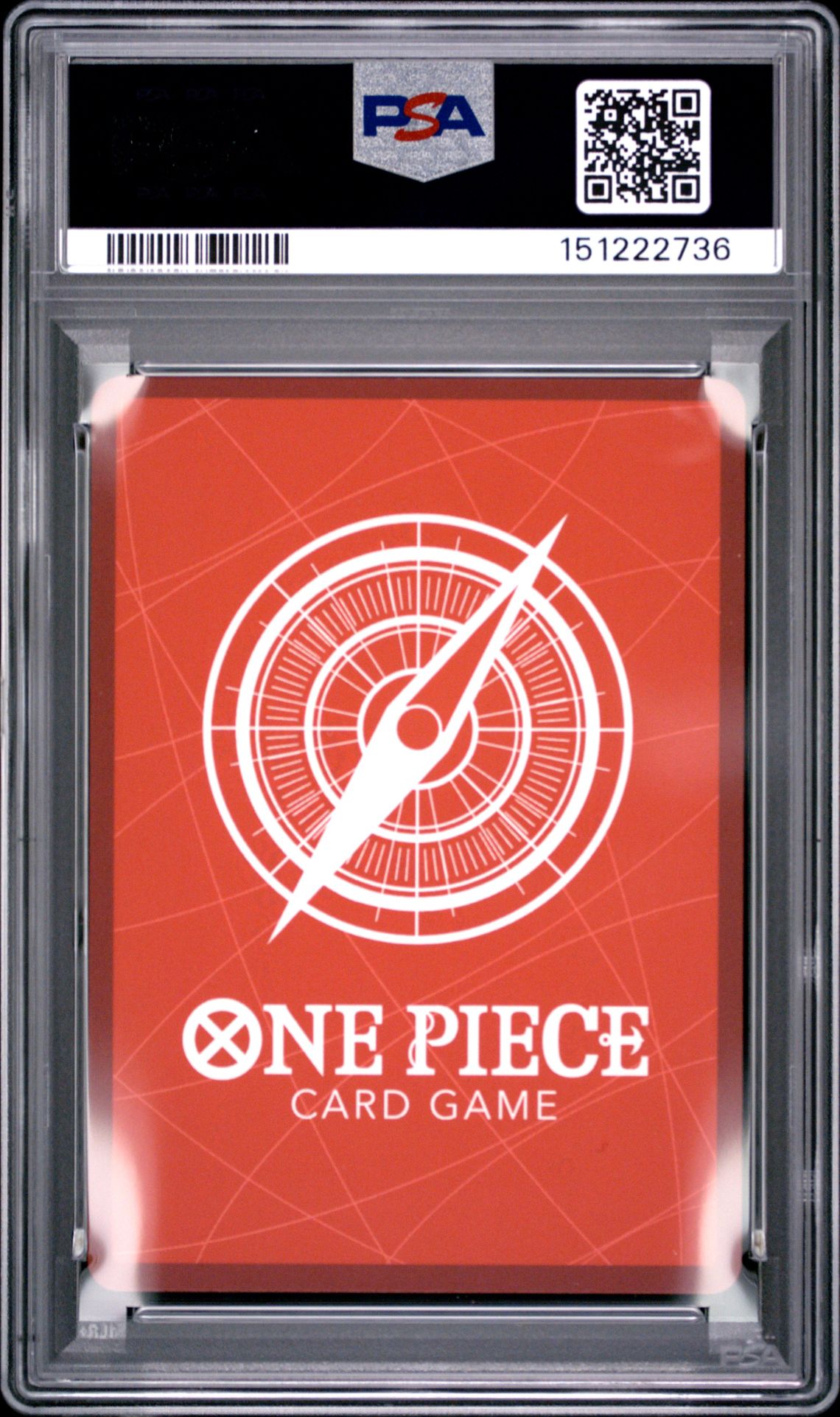 2025 One Piece Op11-A Fist Of Divine Speed Monkey D. Luffy #040 (Alternate Art) Gem Mt 10 back view - PSA certificate #151222736
