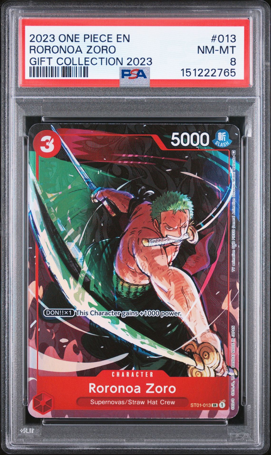 2023 One Piece Gift Collection 2023 Roronoa Zoro #013 (Gift Collection 2023) Nm-Mt 8 front