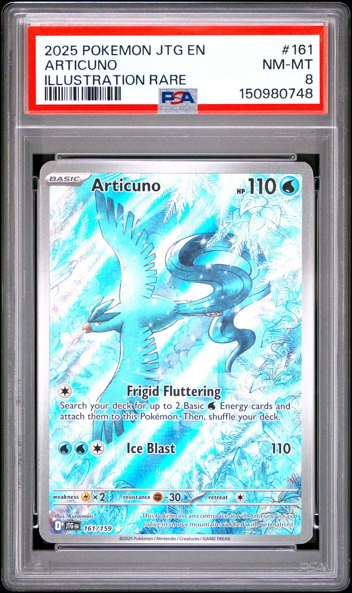 2025 Pokemon Jtg En-Journey Together Articuno #161 (Illustration Rare) Nm-Mt 8 front