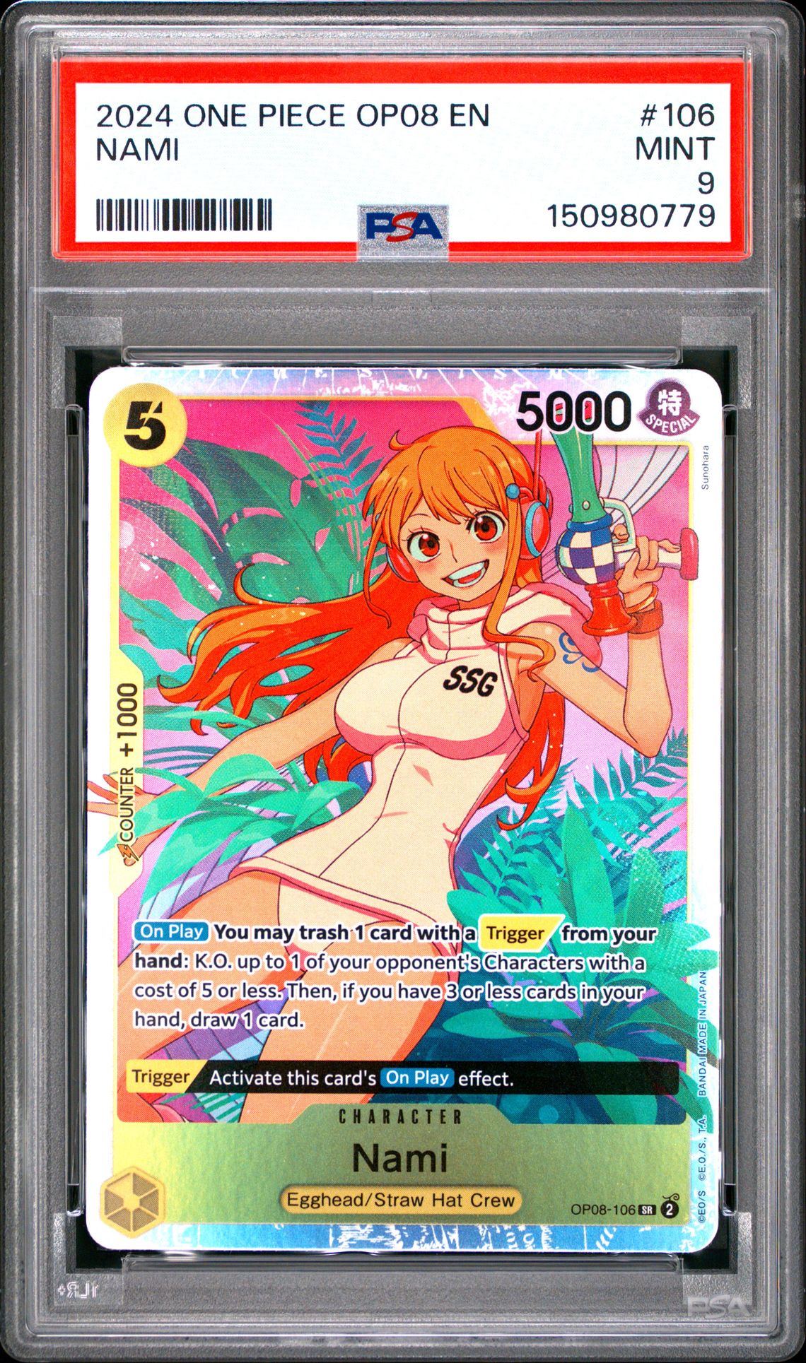 2024 One Piece Op08-Two Legends Nami #106 Mint 9 front