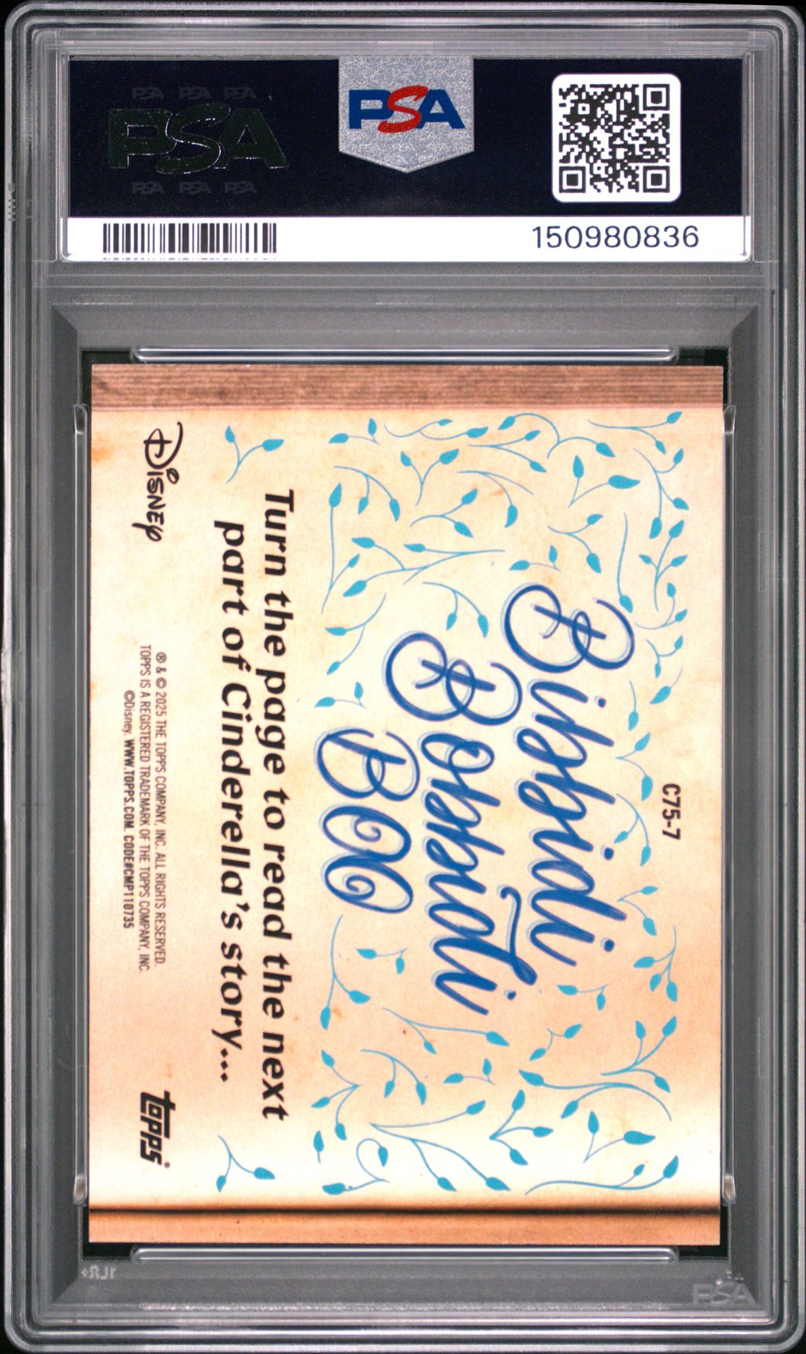 2025 Topps Disney Wonder Cinderella 75Th Story More Chores #C75-7 (Cinderella 75Th-Orange Foil) Nm-Mt 8 back