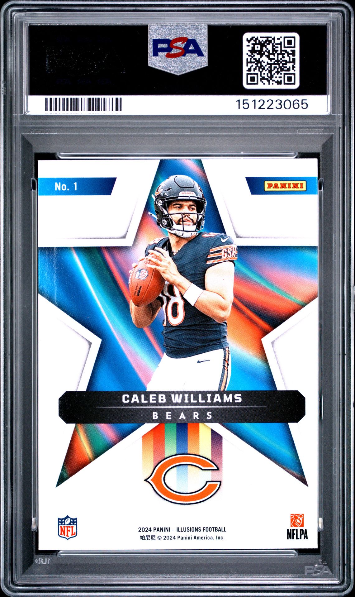 2024 Panini Illusions Shining Stars Caleb Williams #1 Gem Mt 10 back