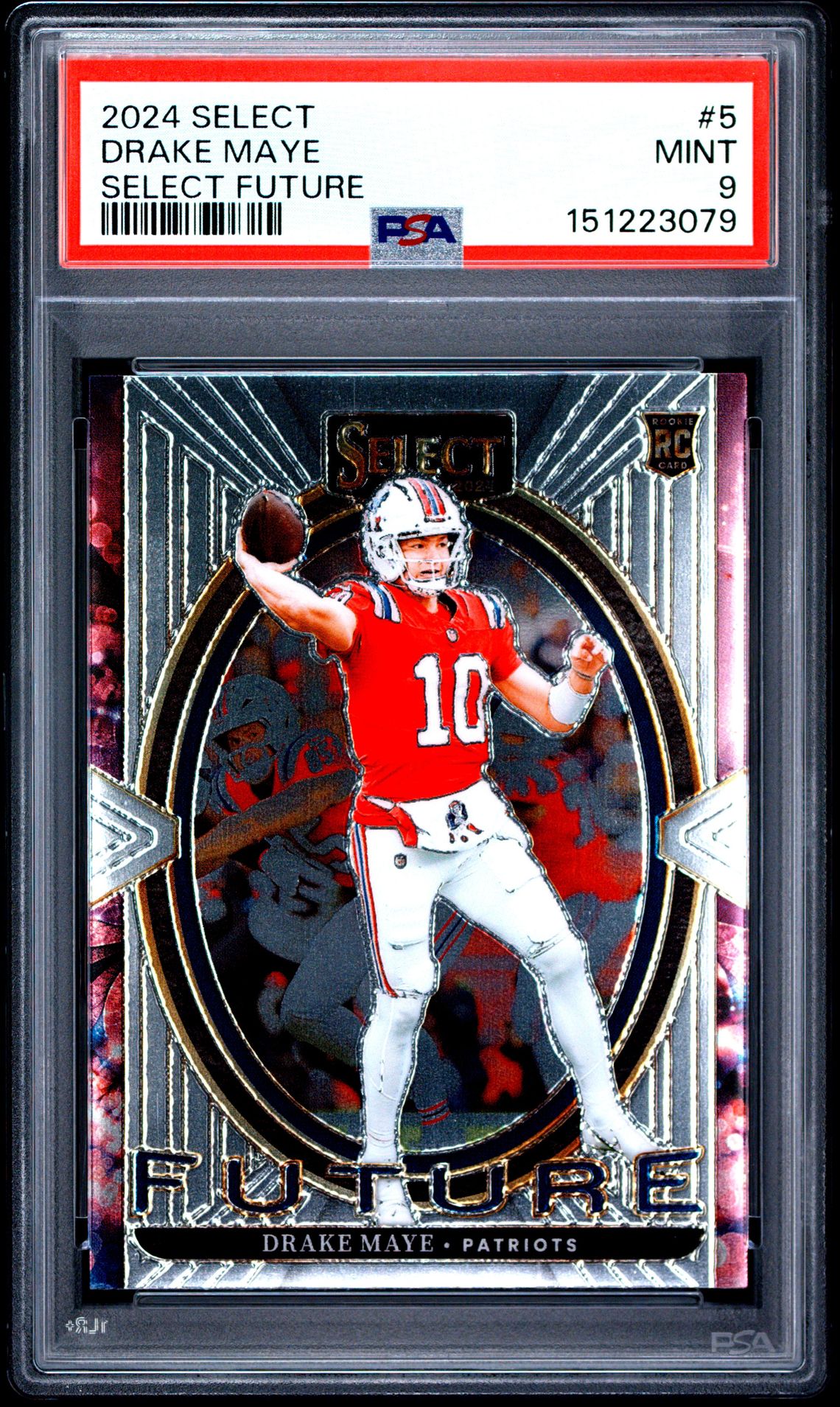 2024 Panini Select Select Future Drake Maye #5 Mint 9 front
