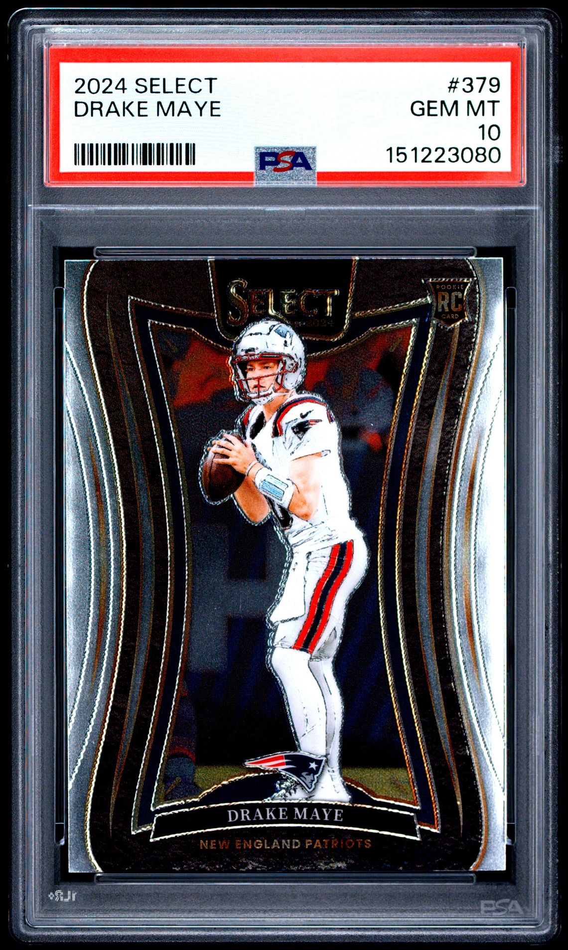 2024 Panini Select Drake Maye #379 Gem Mt 10 front